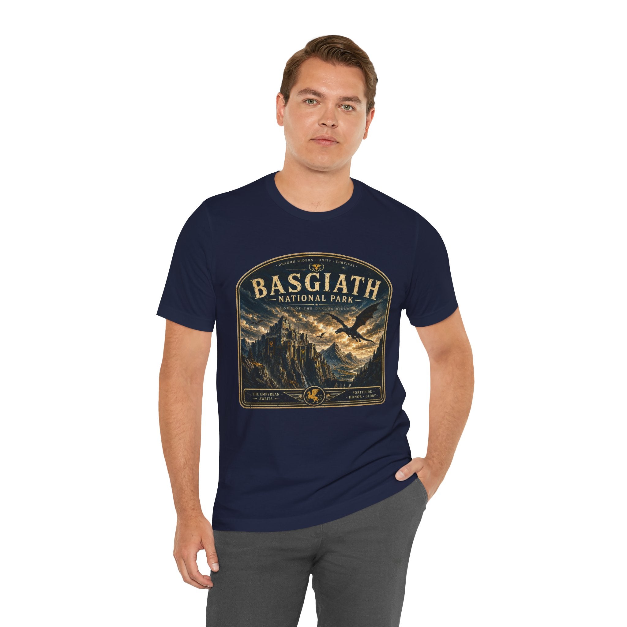 Basgiath National Park Graphic Tee – Vintage Mountain Adventure T-Shirt