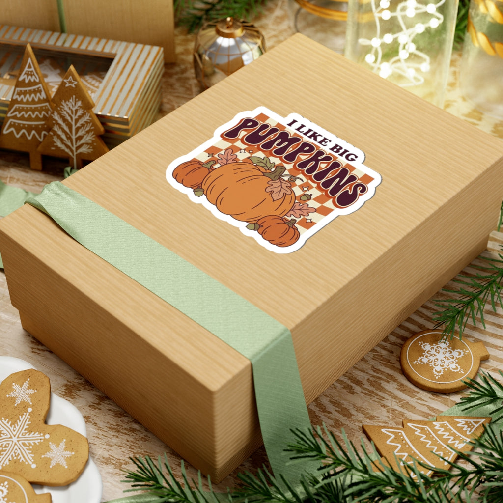I Like Big Pumpkins Kiss-Cut Sticker