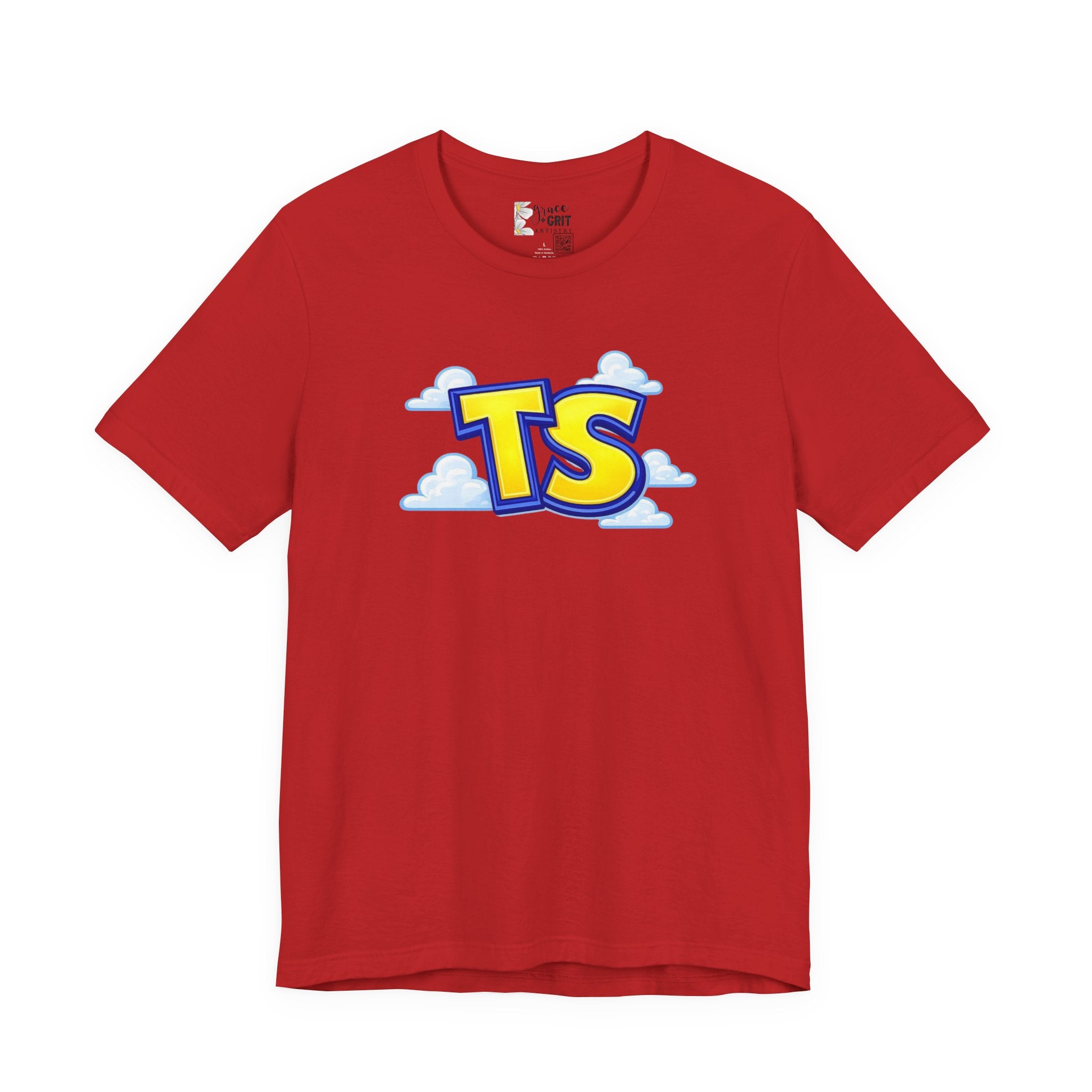 TS Cloud Logo T-Shirt — Playful Retro Graphic Tee