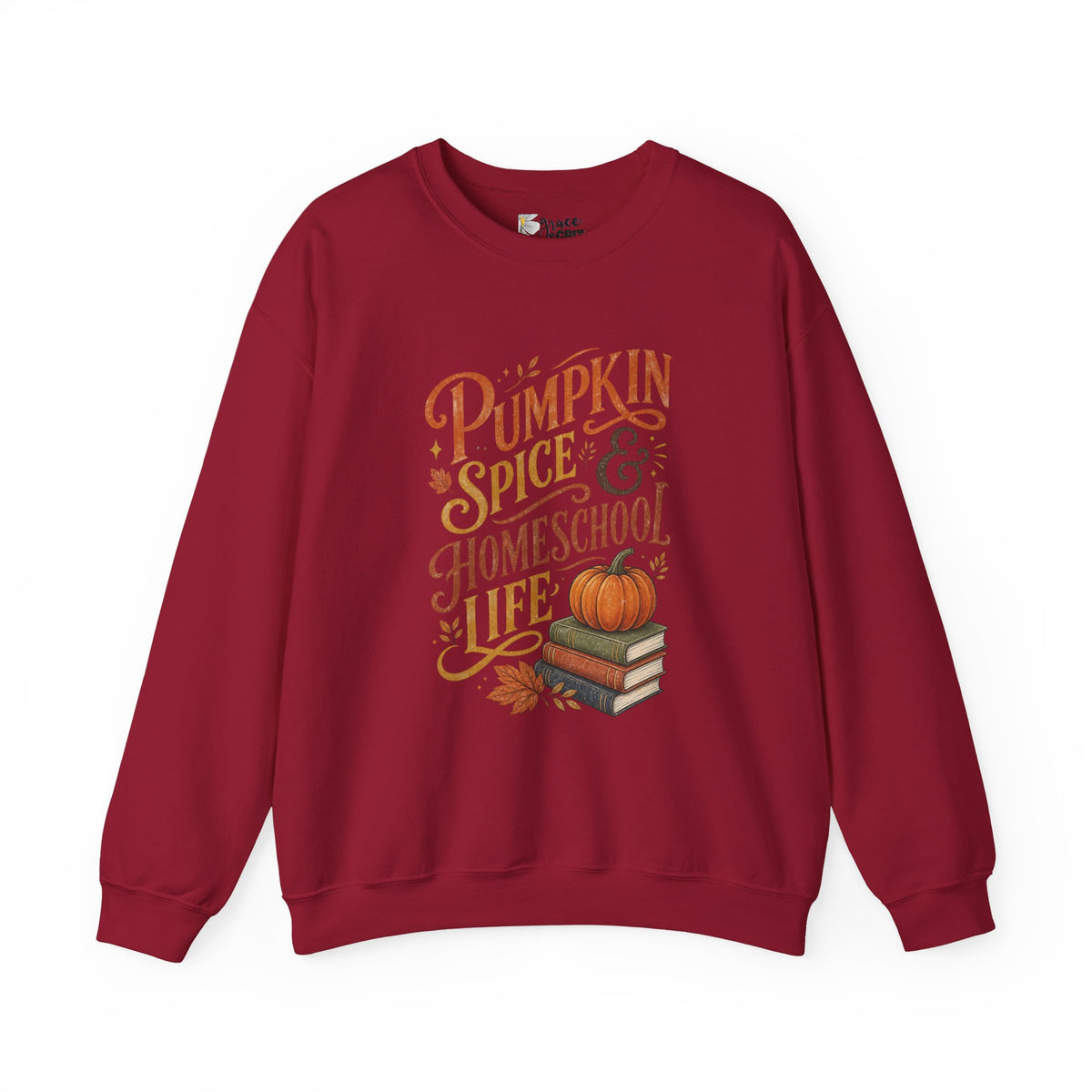 Pumpkin Spice Homeschool Life Sweatshirt – Fall Cozy Crewneck for Homeschool Moms & Teachers