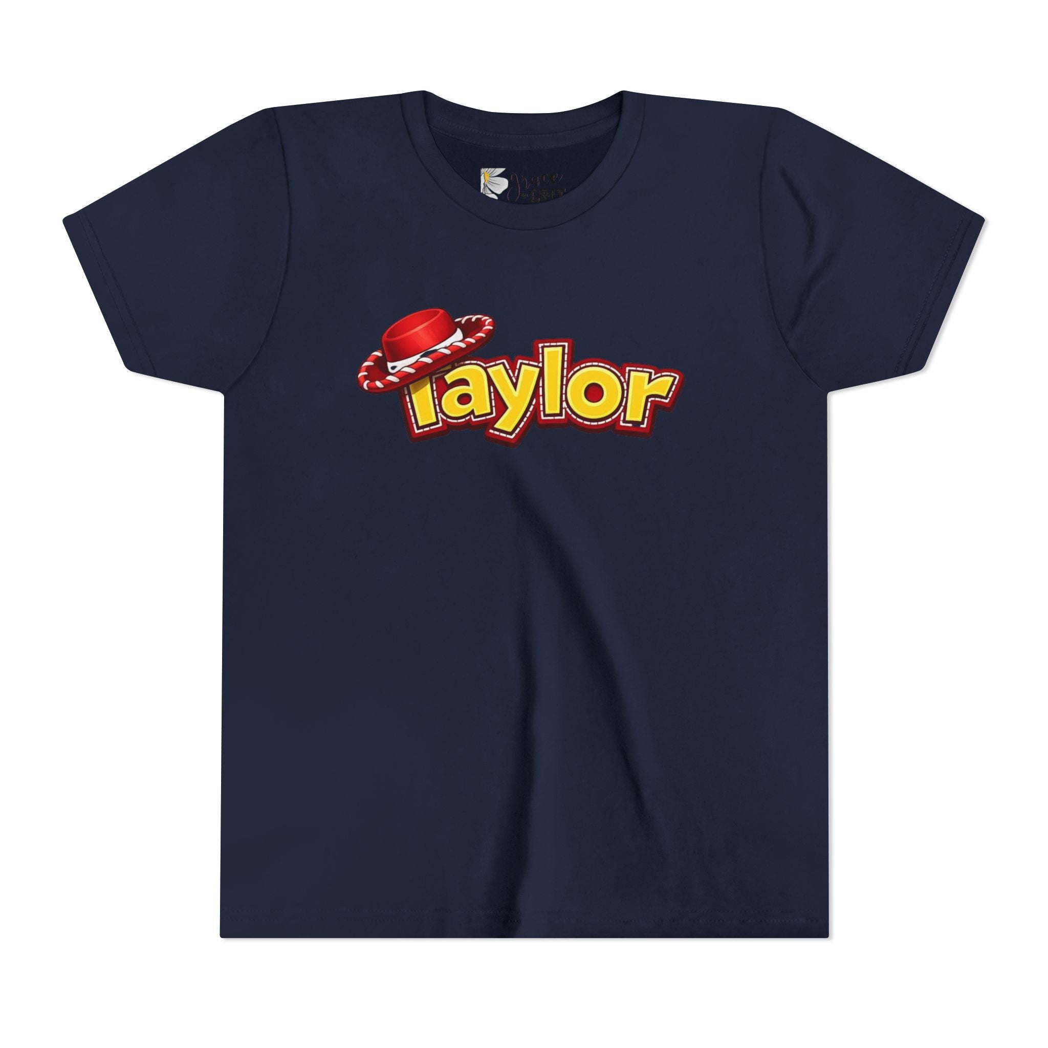 Taylor Kids Tee — Playful Name Shirt with Cowboy Hat Graphic