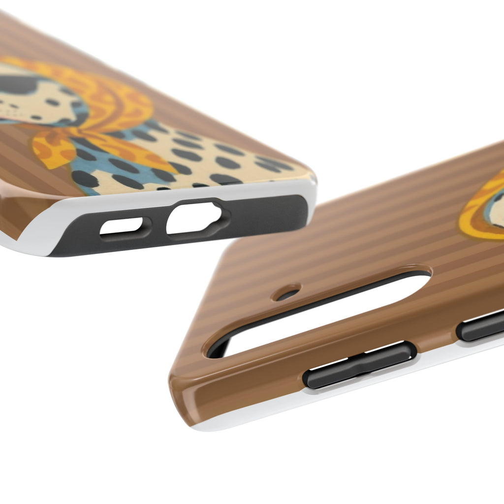 Dalmatian in Scarf Tough Phone Case — Retro Dog Print Protective Cover