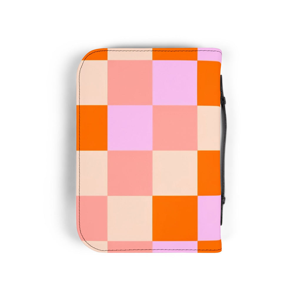 Pastel Checkerboard Bible Cover – Colorful Christian Scripture Case