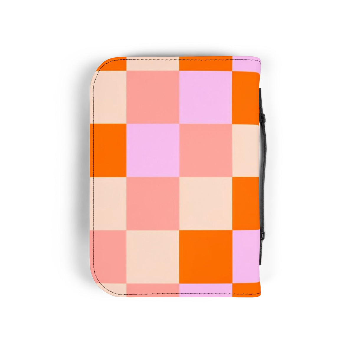 Pastel Checkerboard Bible Cover – Colorful Christian Scripture Case