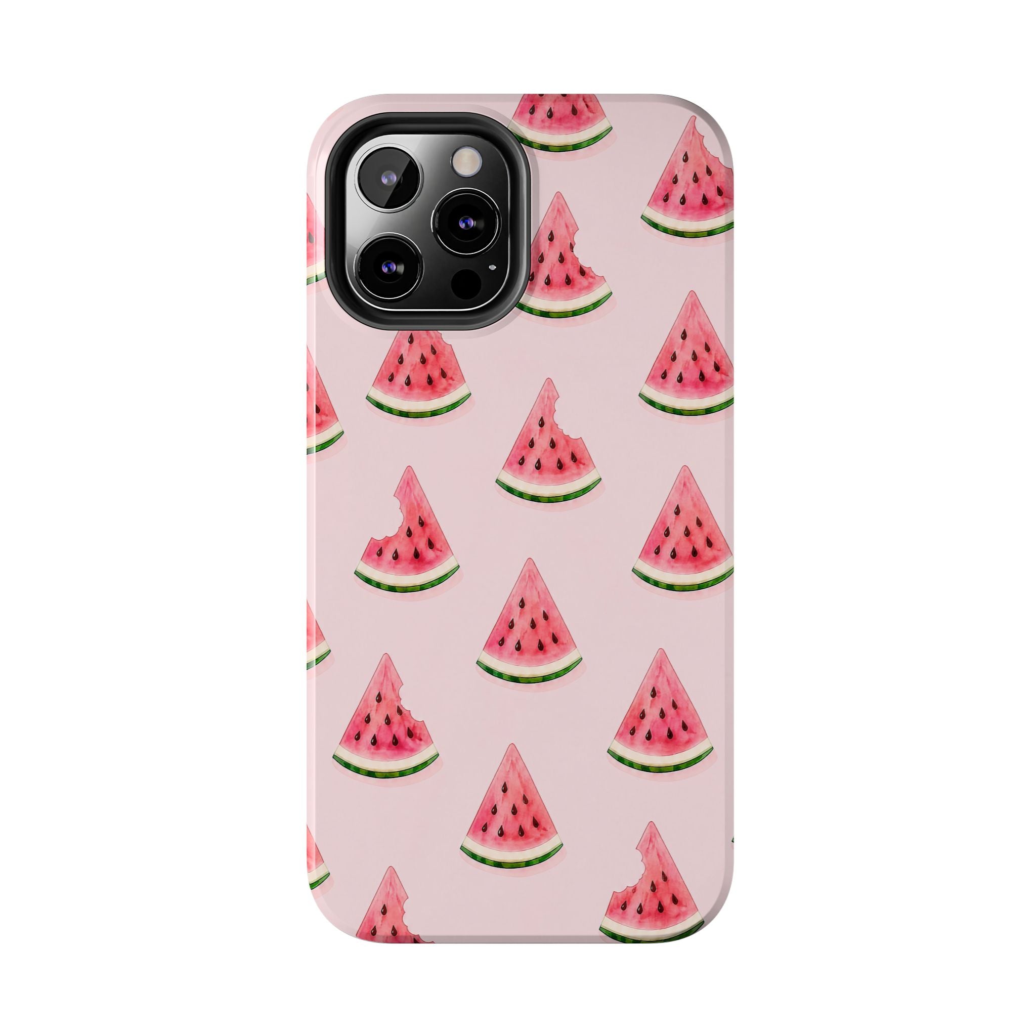 Watermelon Slice Tough Phone Case — Pink Fruit Pattern, Summer Phone Cover