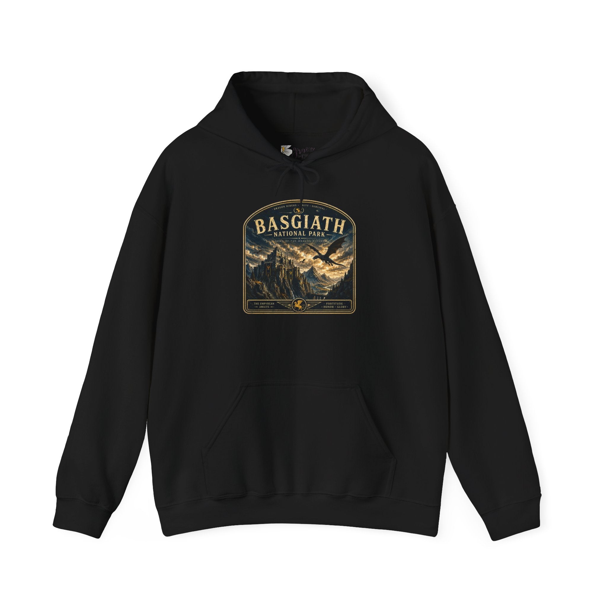 Basgiath Mountain Hoodie – Vintage Wilderness Adventure Pullover