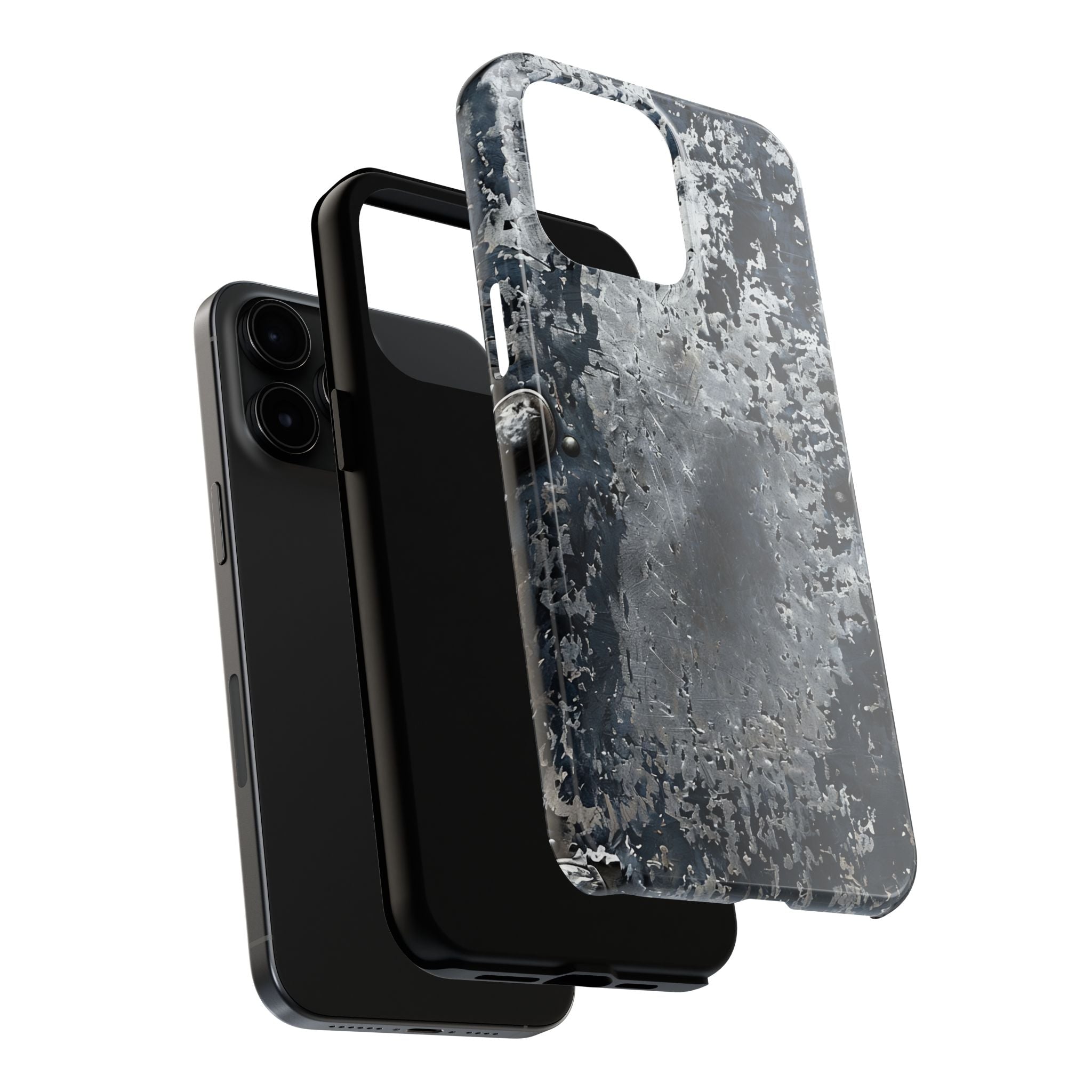 Rugged Distressed Metal Phone Case — Industrial Grunge iPhone Cover