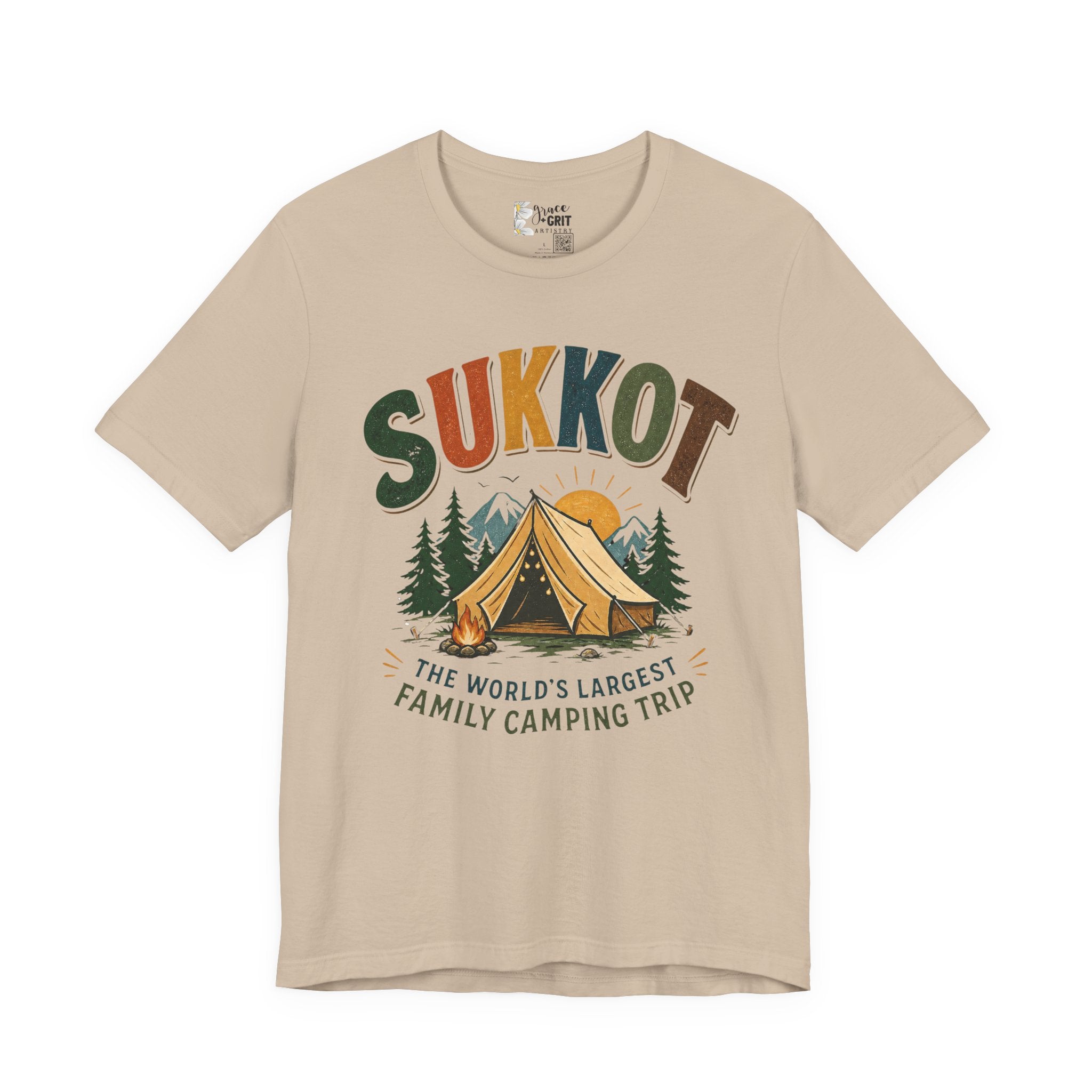 Sukkot Camping T-Shirt — "Sukkot: The World's Largest Family Camping Trip"