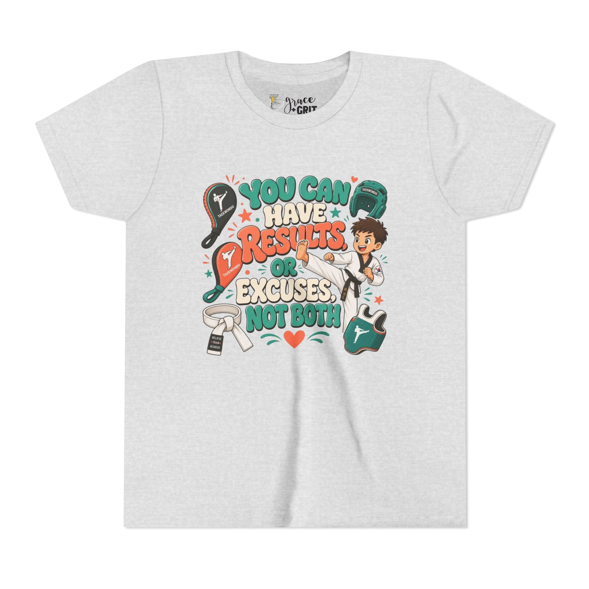 You Can Have Results Or Excuses Not Both Youth Tee | Motivational Kid Shirt