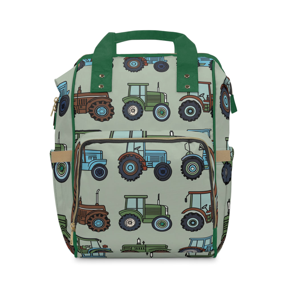 Tractor Print Diaper Backpack