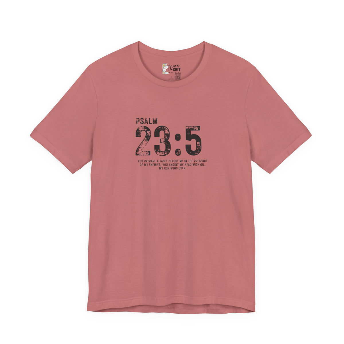 Psalm 23:5 T‑Shirt — Christian Inspirational Scripture Tee