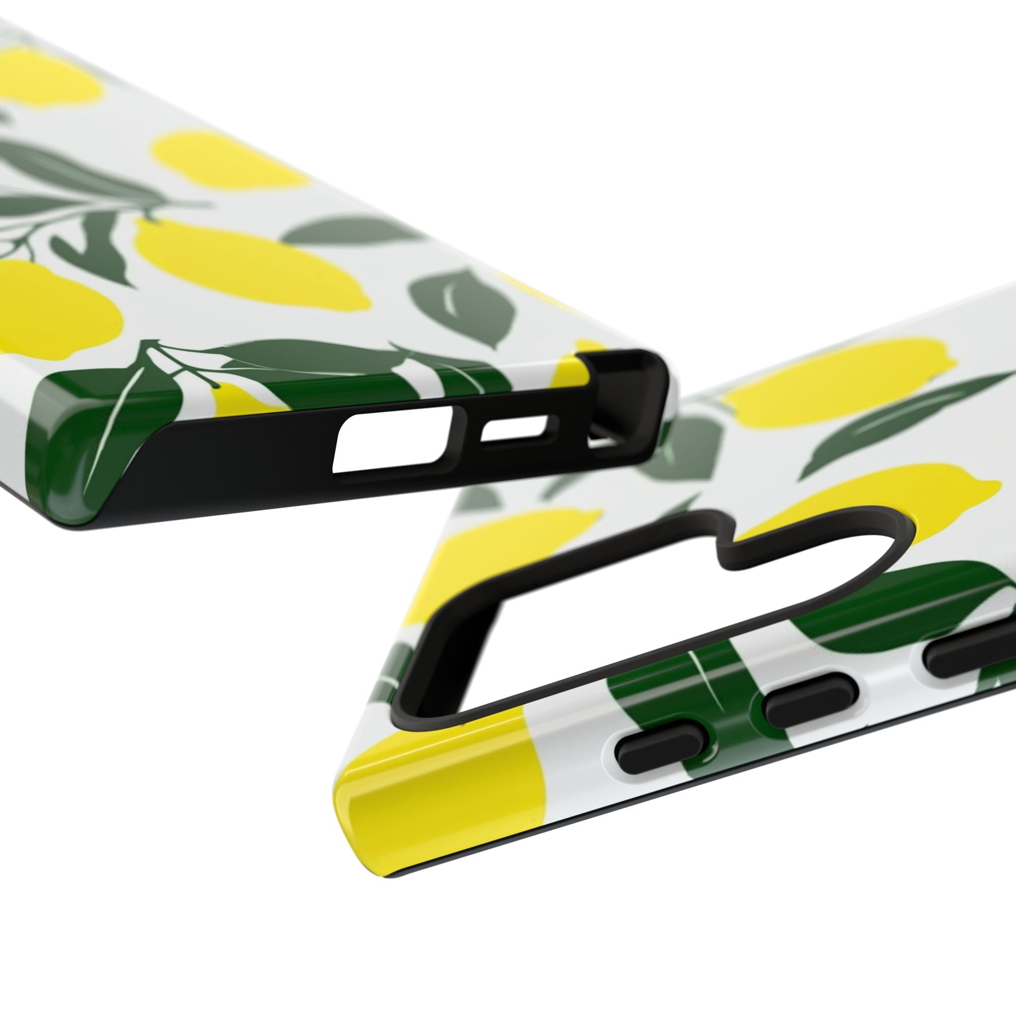 Lemon Pattern Tough Phone Case — Bright Citrus Protective Cover