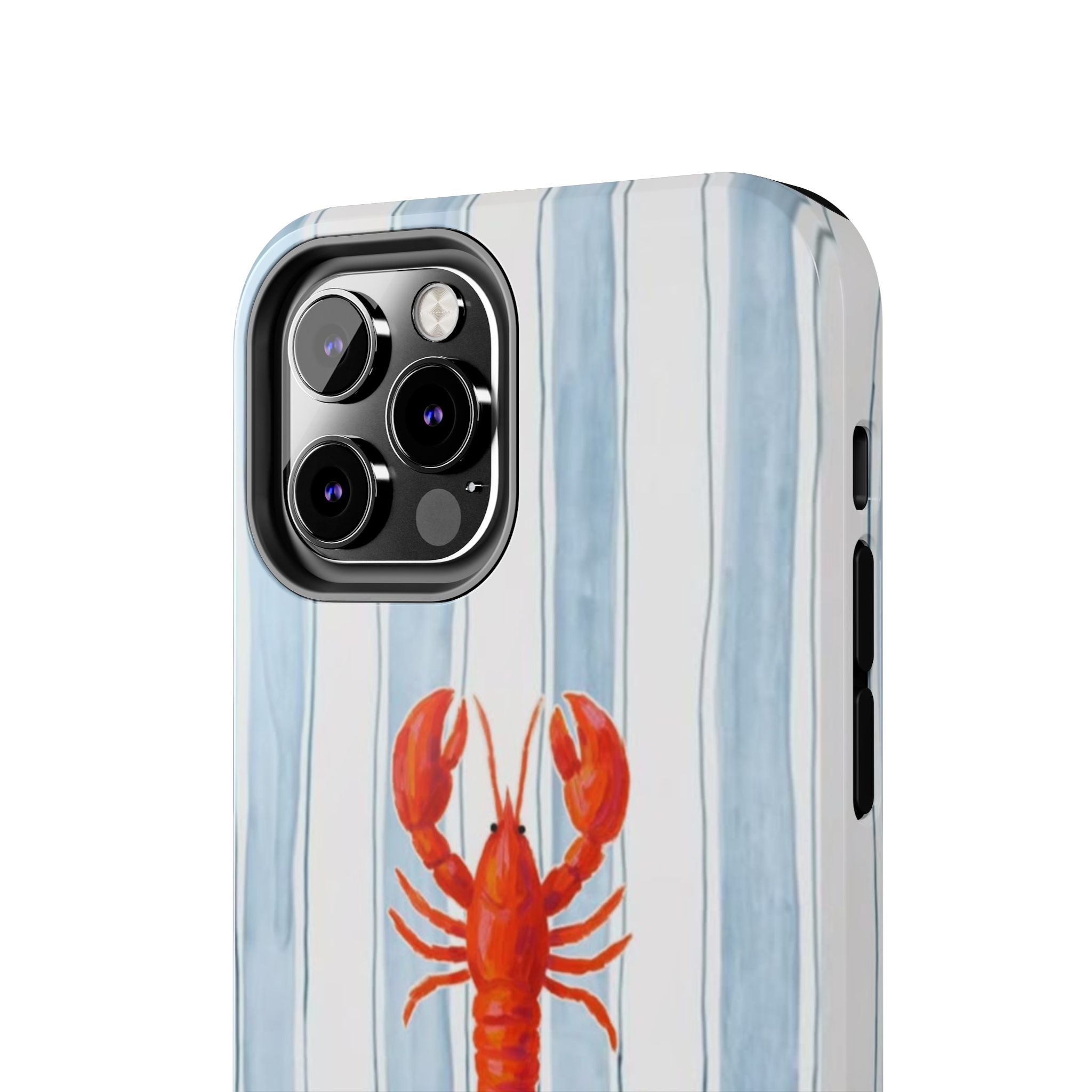 Lobster Stripe Tough Phone Case — Coastal Nautical Protective Cover