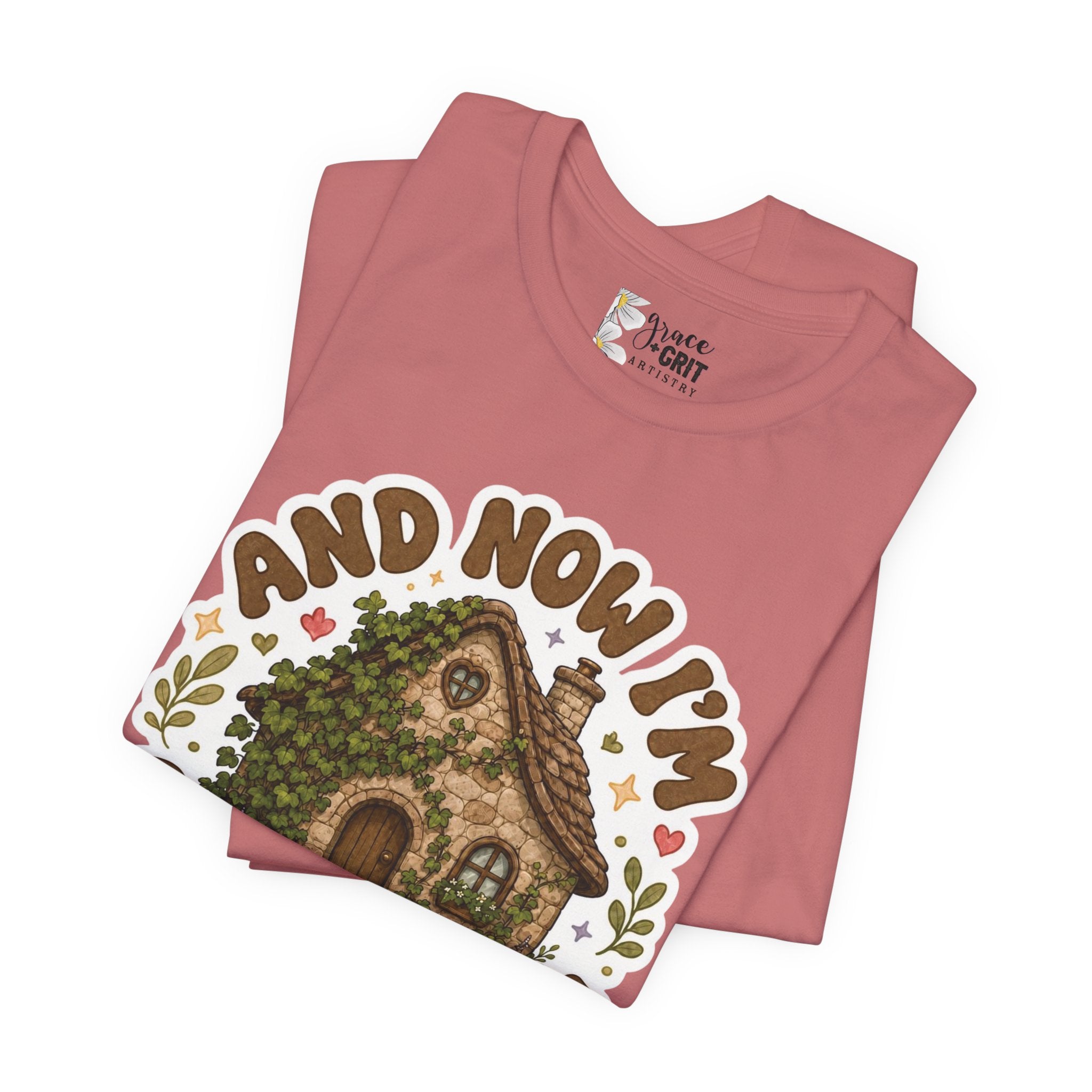Covered in You Cottage Tee — Vintage Floral Cozy House Graphic Shirt