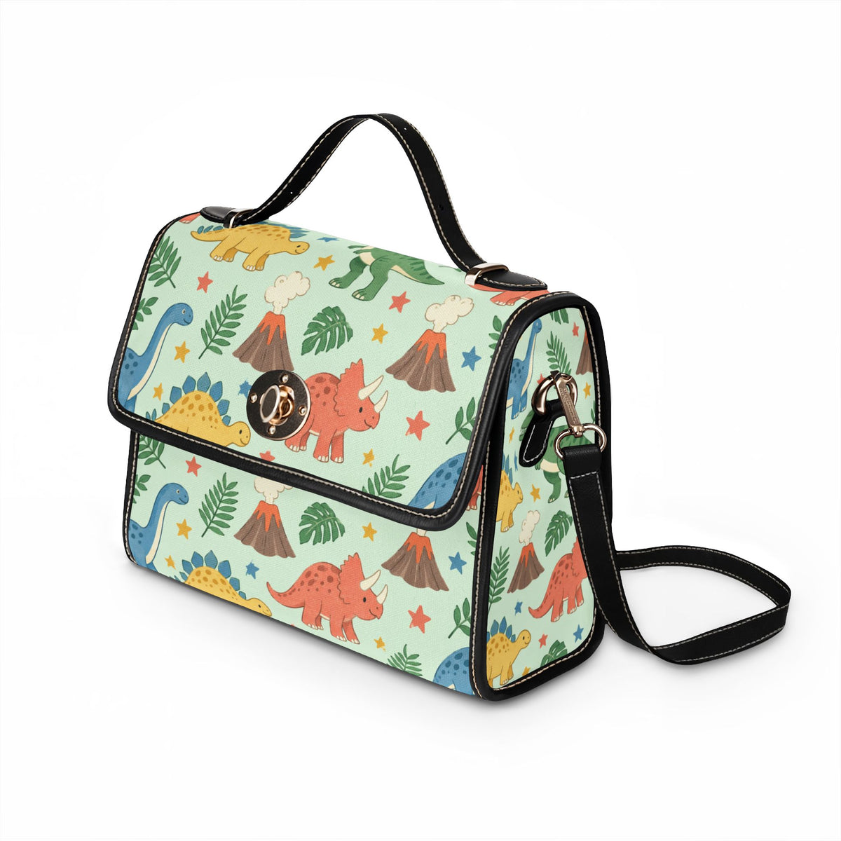 Dinosaur Adventure Canvas Crossbody Bag
