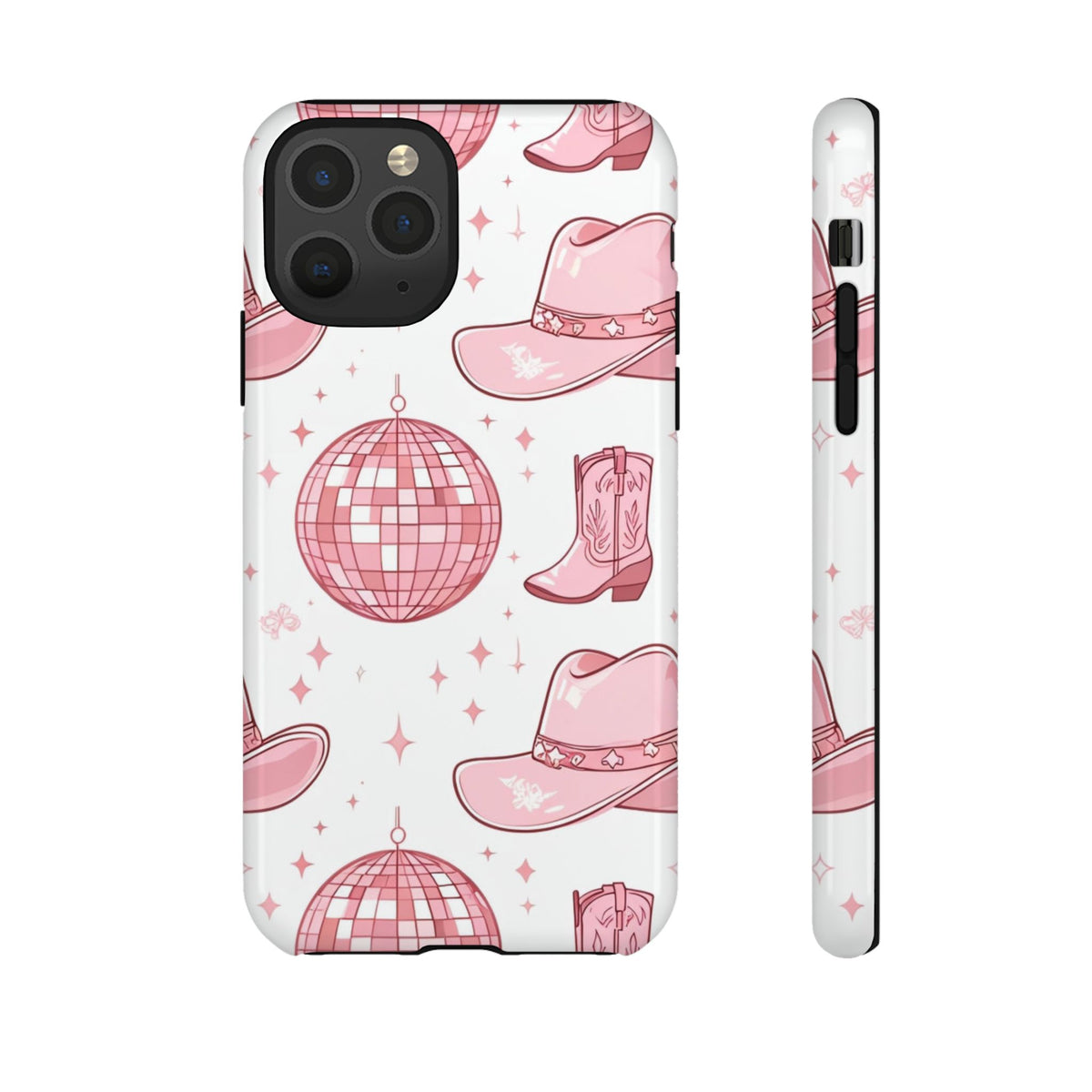 Pink Cowboy Boots & Disco Balls Tough Phone Case