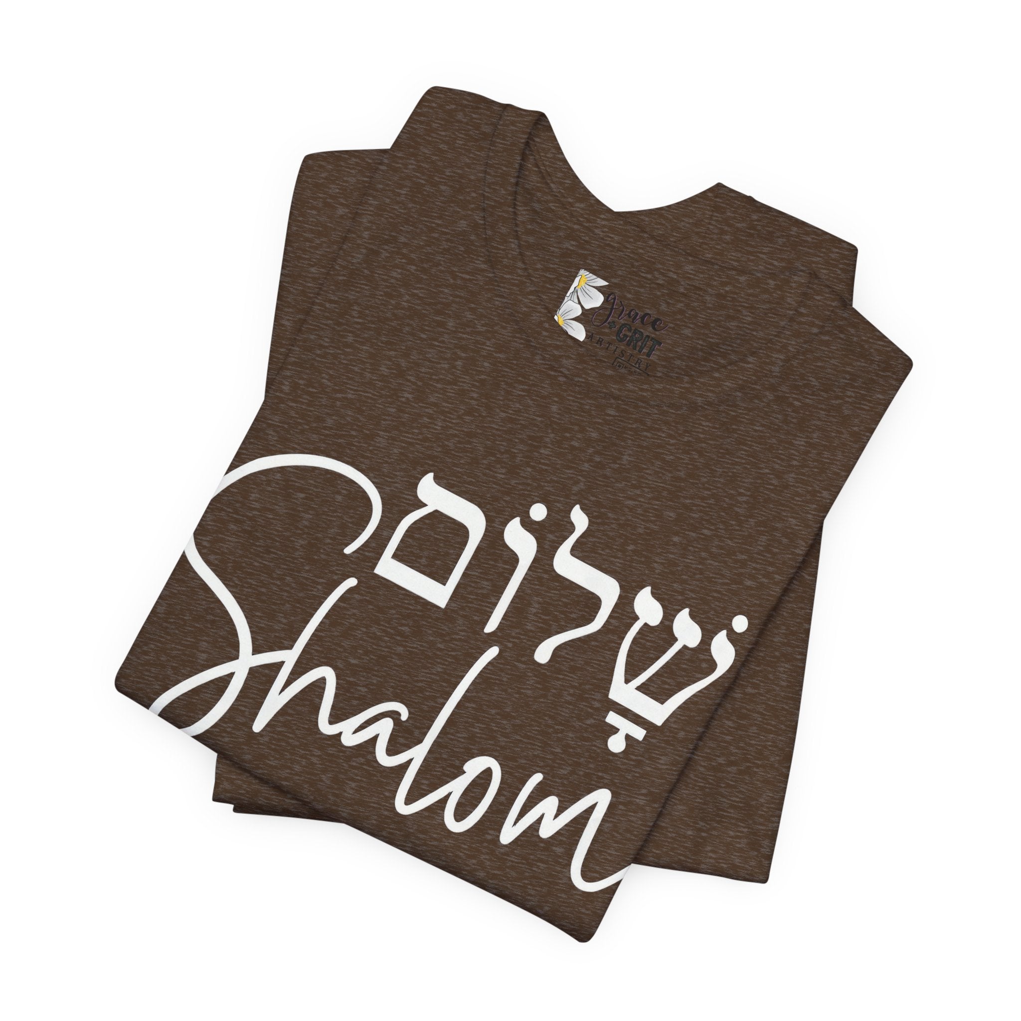 Shalom T-Shirt — Hebrew Peace Script Tee
