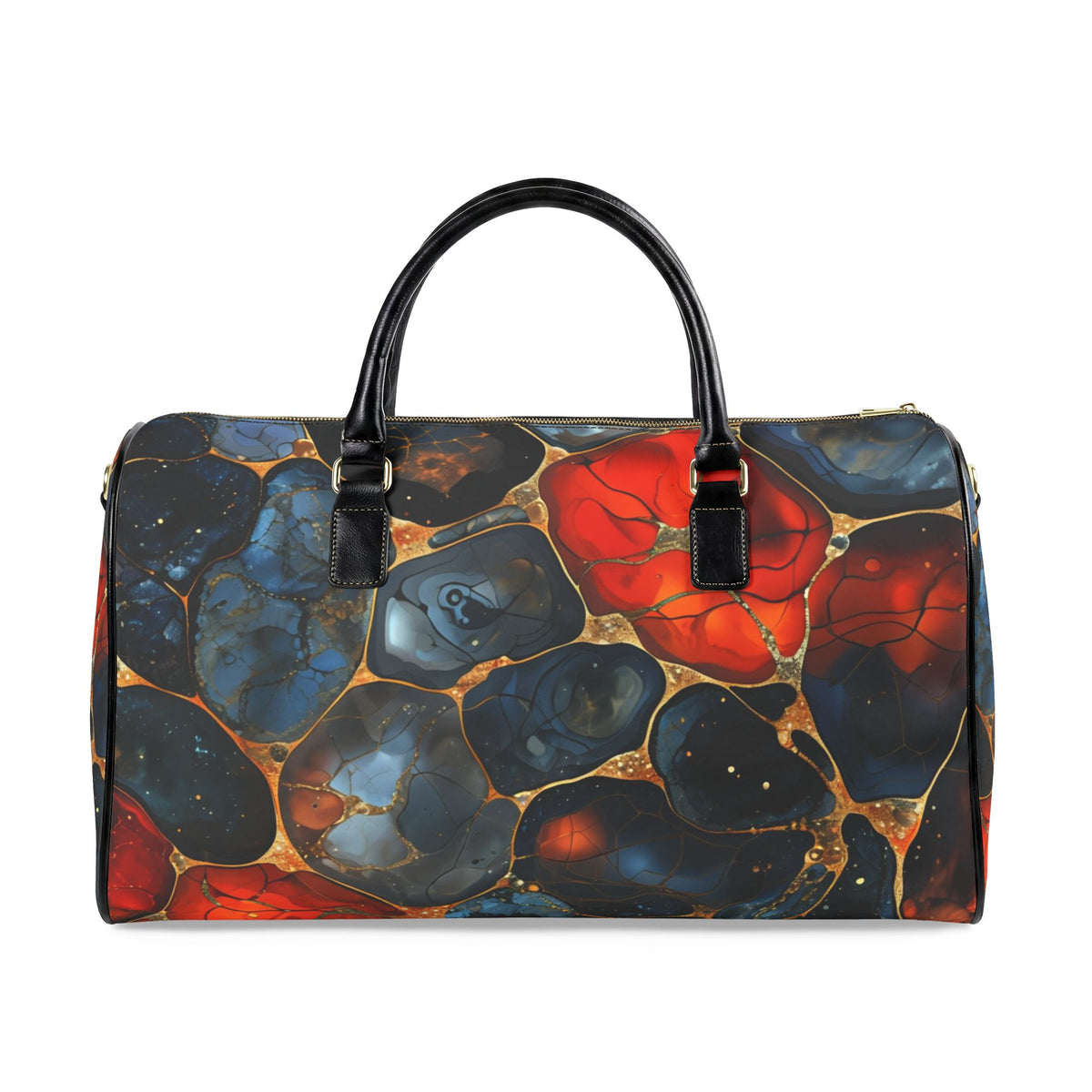 Abstract Geode Faux Leather Travel Bag