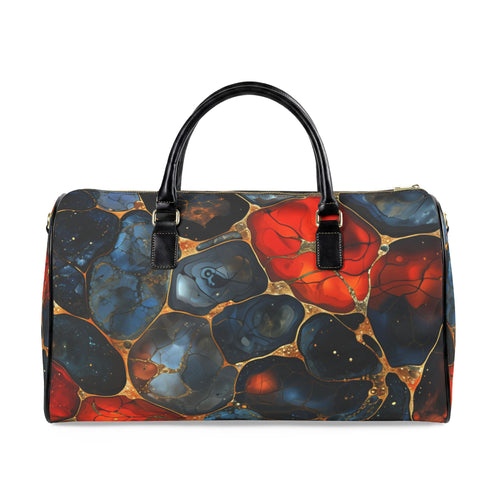 Abstract Geode Faux Leather Travel Bag
