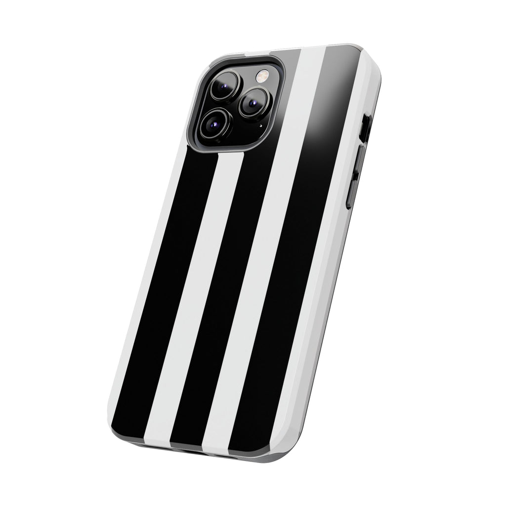 Black & White Bold Stripe Phone Case — Tough Protective Cover