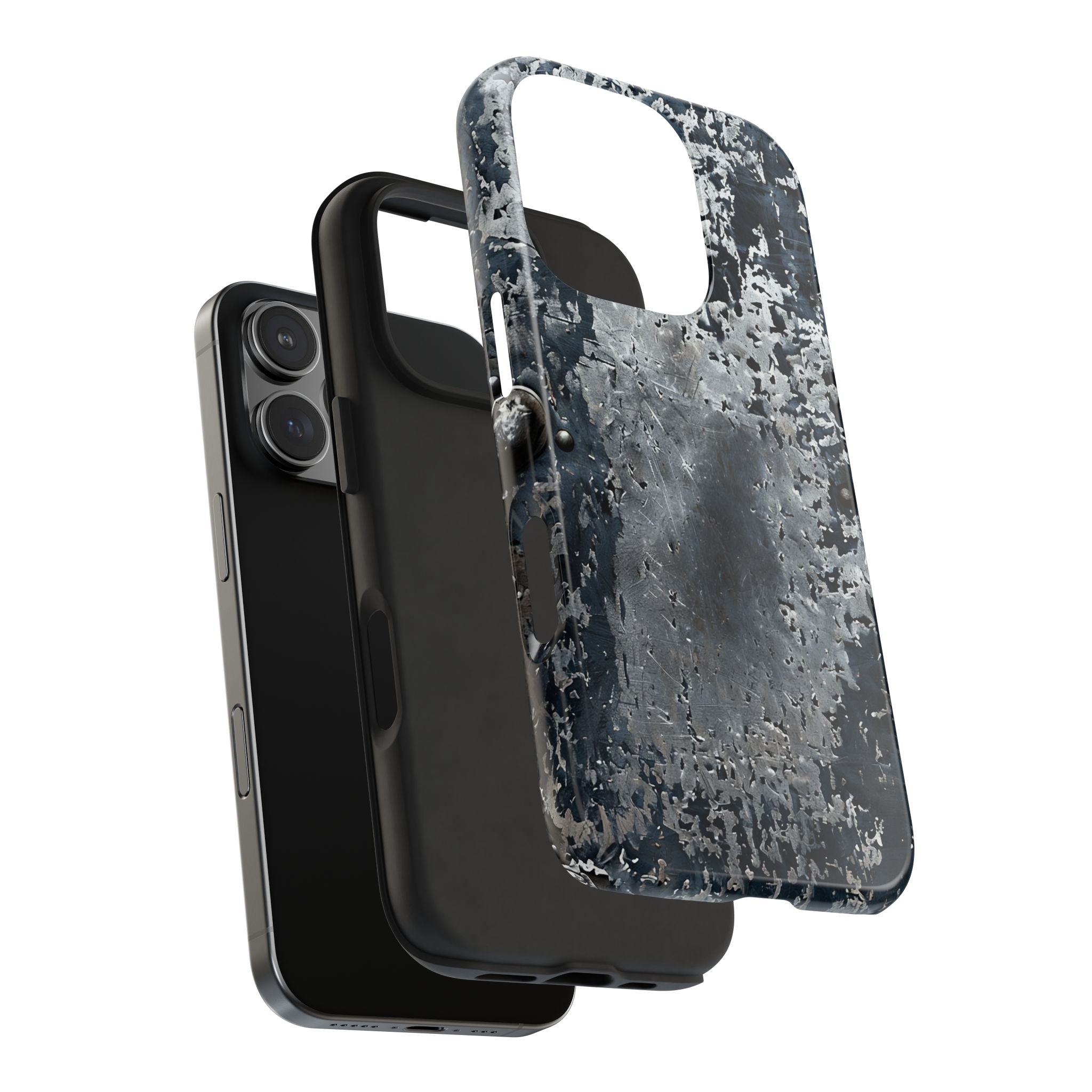 Rugged Distressed Metal Phone Case — Industrial Grunge iPhone Cover