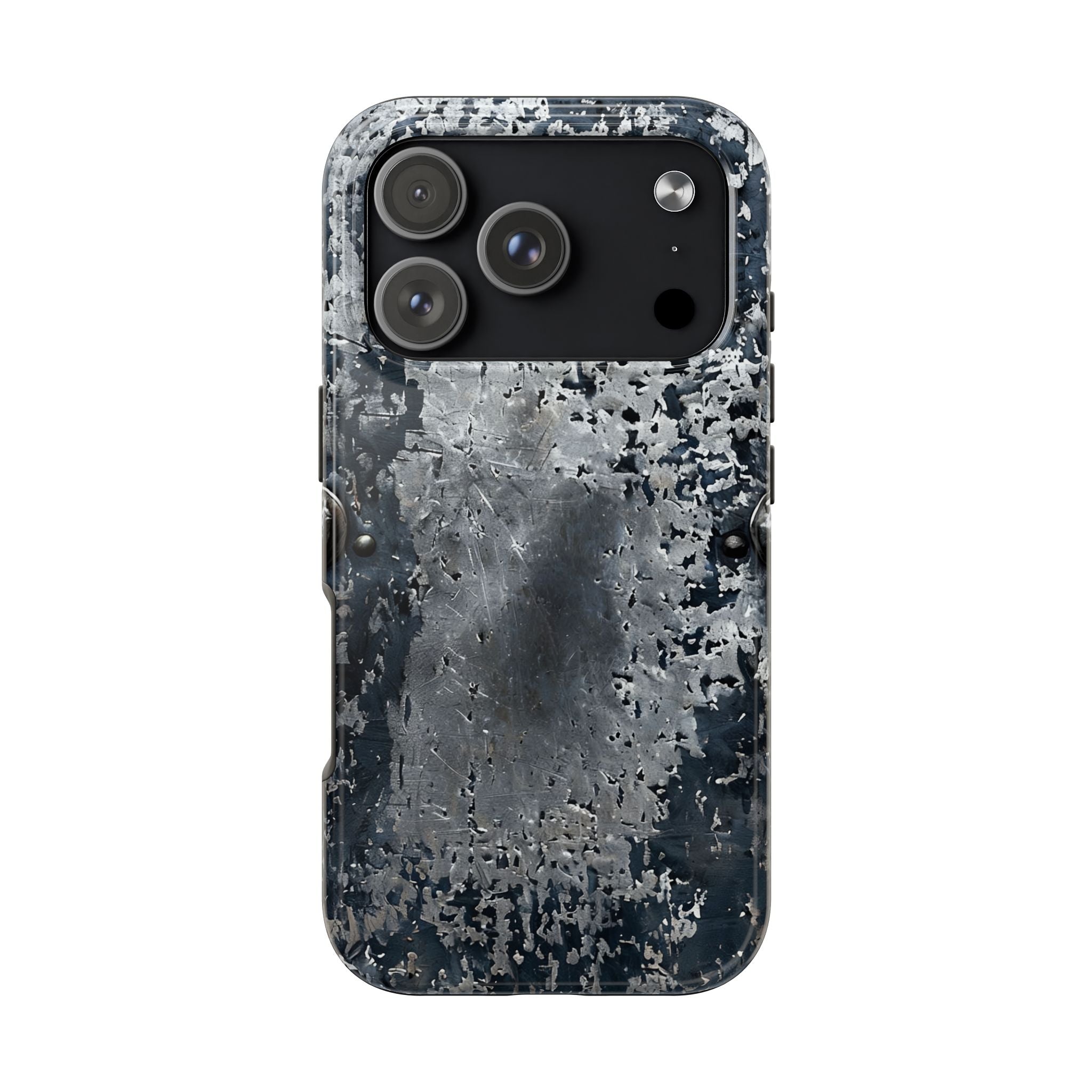 Rugged Distressed Metal Phone Case — Industrial Grunge iPhone Cover