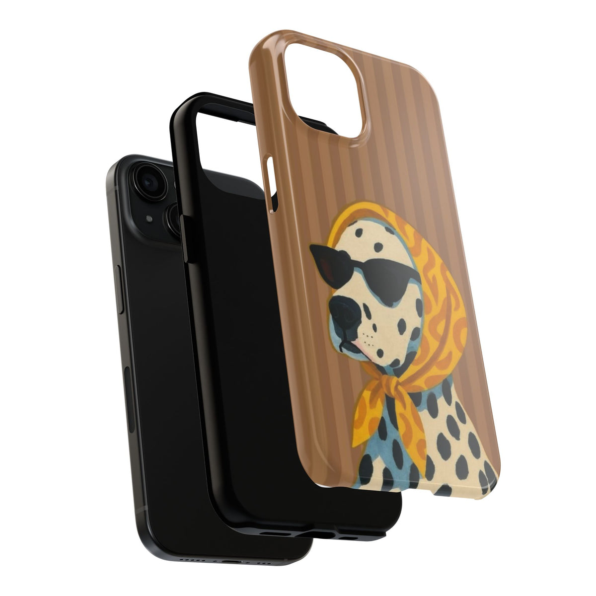 Dalmatian in Scarf Tough Phone Case — Retro Dog Print Protective Cover