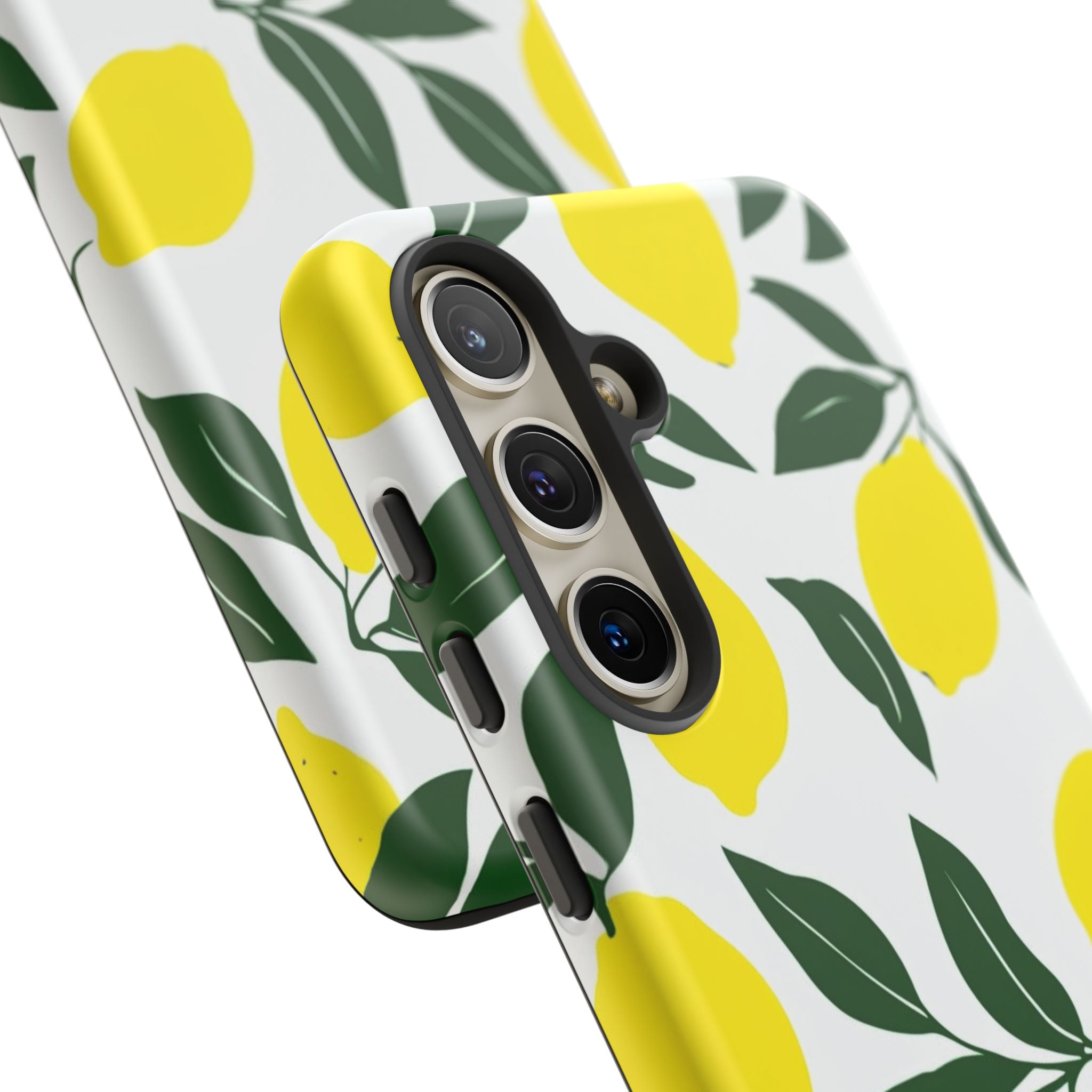 Lemon Pattern Tough Phone Case — Bright Citrus Protective Cover