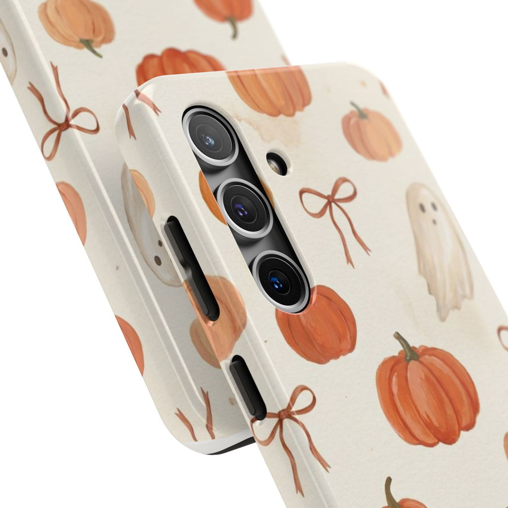 Pumpkin Ghost Phone Case – Cute Halloween Fall Pattern