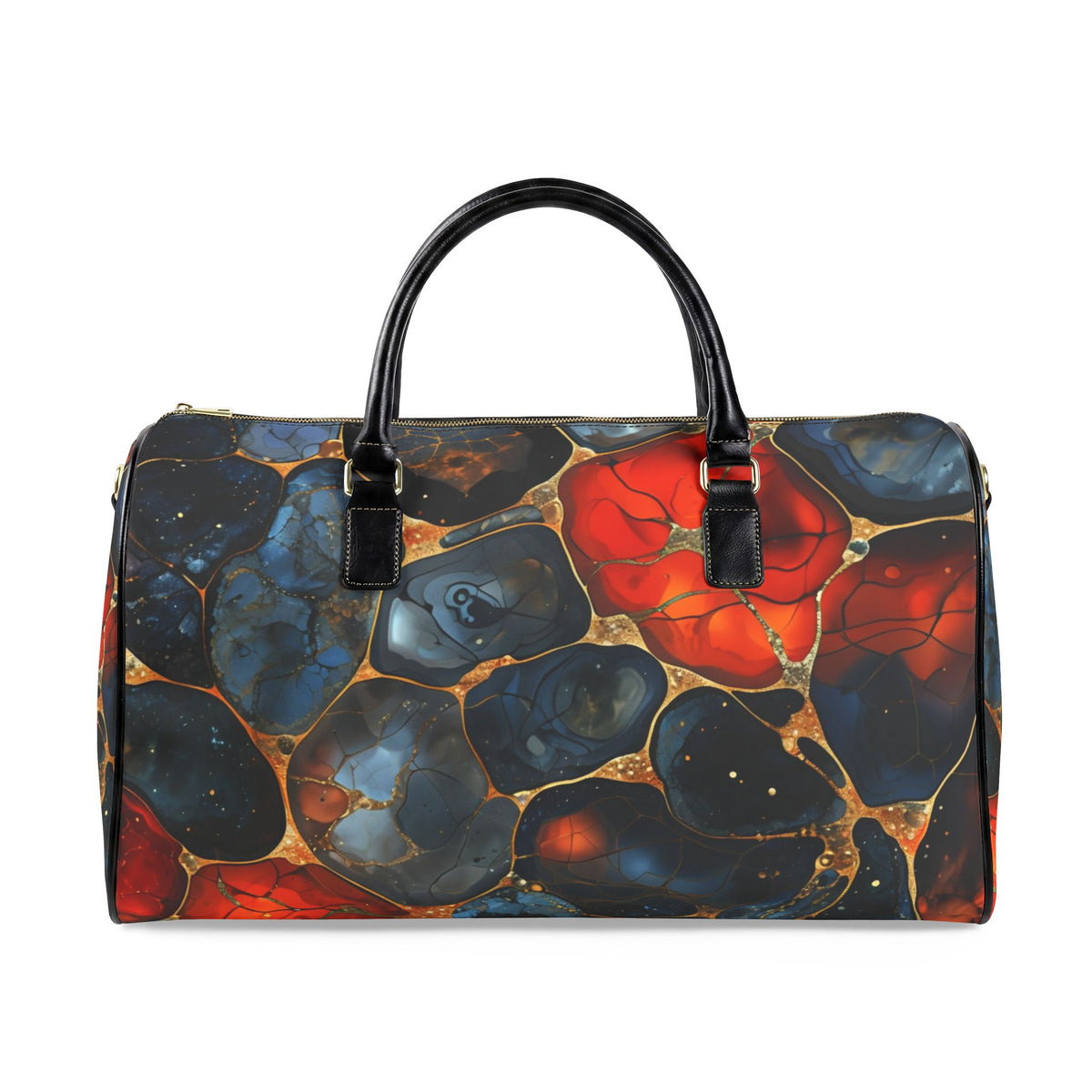 Abstract Geode Faux Leather Travel Bag