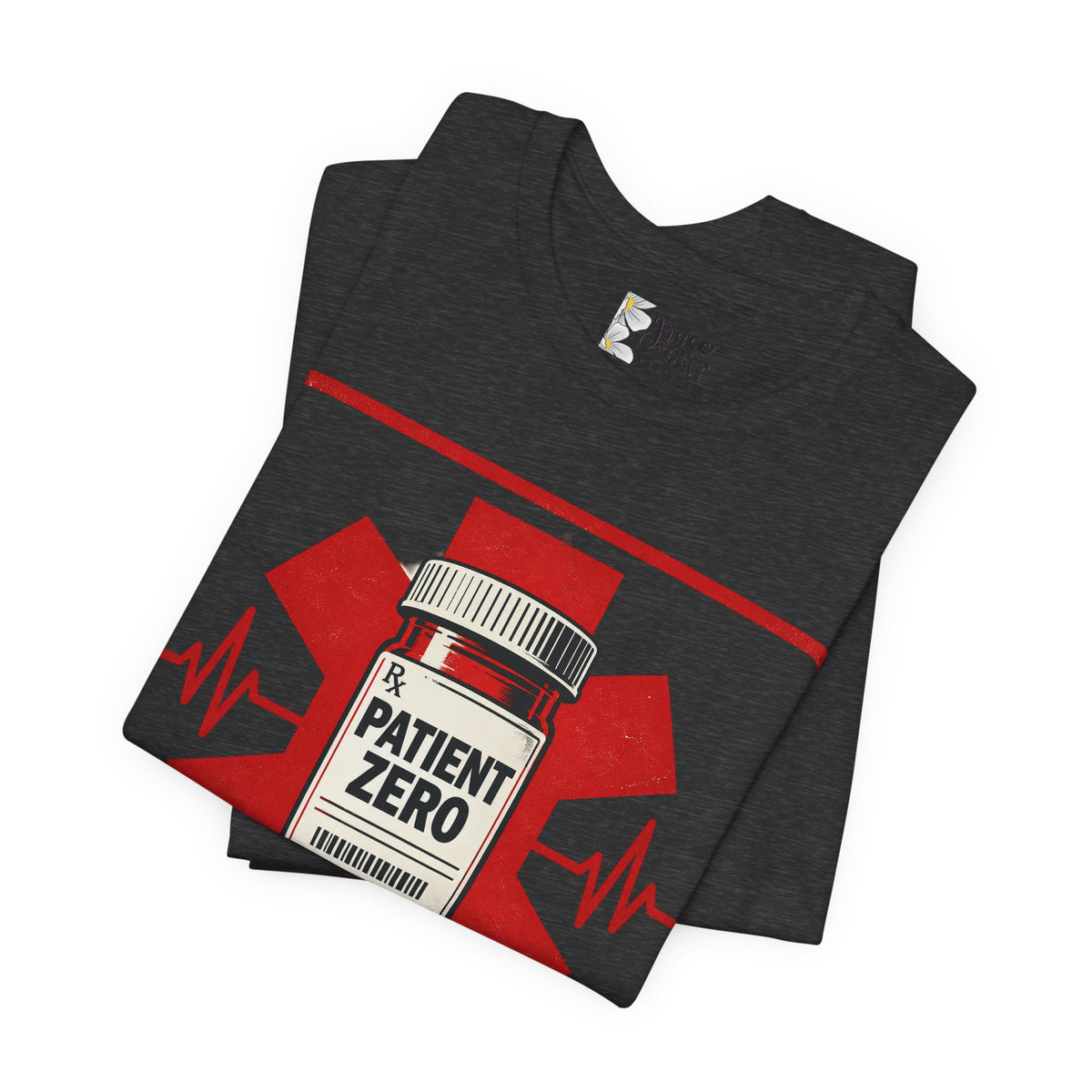 Patient Zero Tee – Medical Biohazard Pill Bottle Graphic T-Shirt