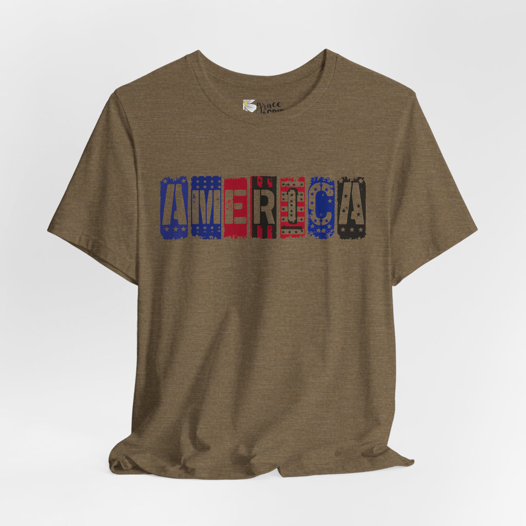 America Vintage Flag Tee — Patriotic 4th of July T‑Shirt