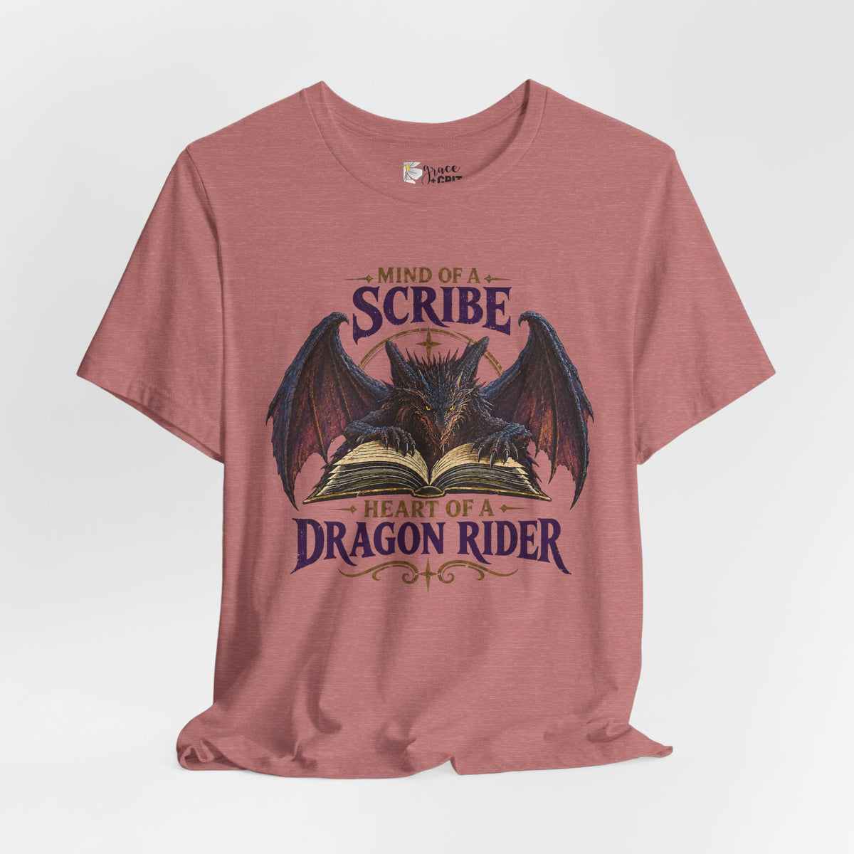 Scribe Dragon Rider T-Shirt — "Mind of a Scribe, Heart of a Dragon Rider" Fantasy Tee