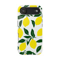Lemon Pattern Tough Phone Case — Bright Citrus Protective Phone Cover