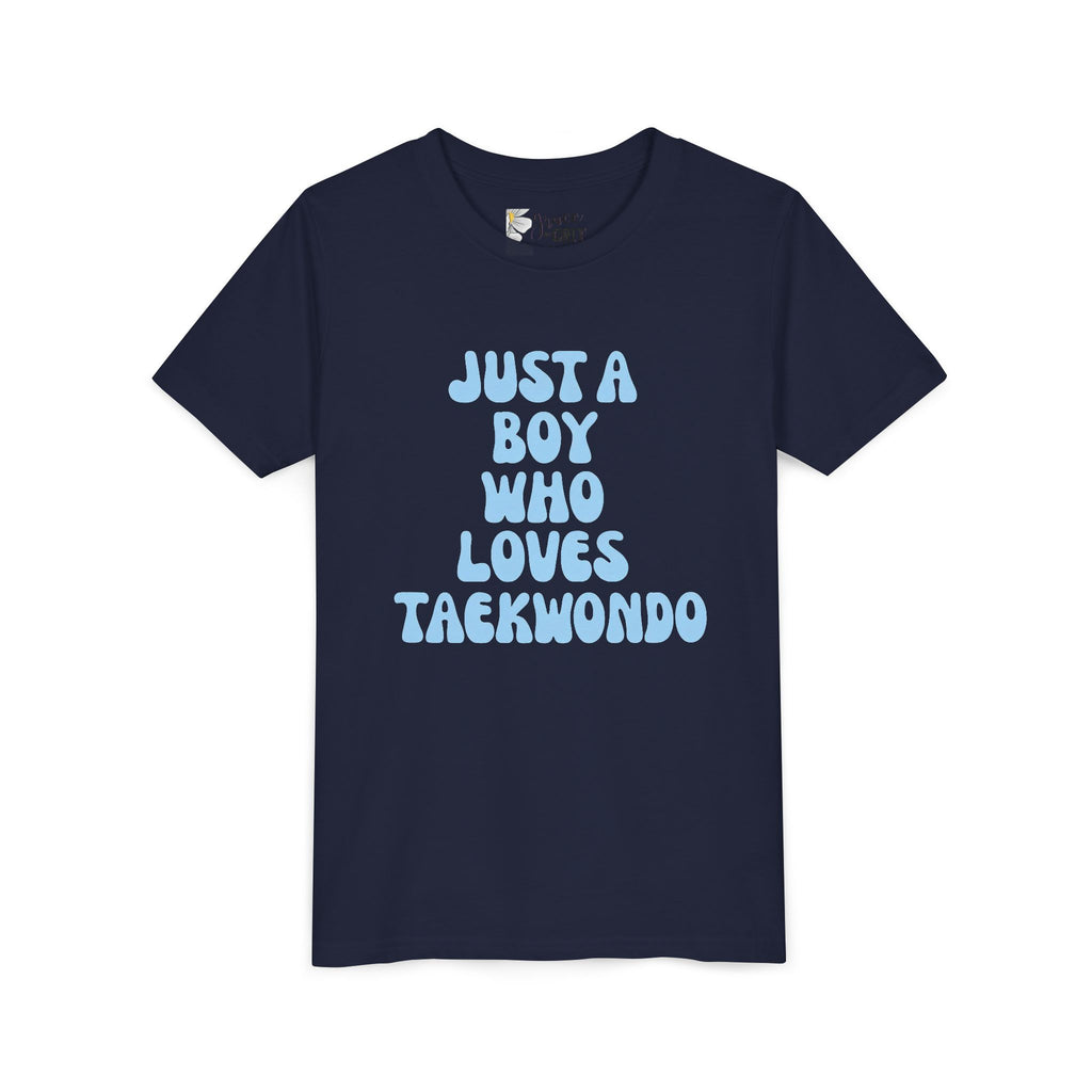 Youth Tee — "Just A Boy Who Loves Taekwondo" Martial Arts Shirt