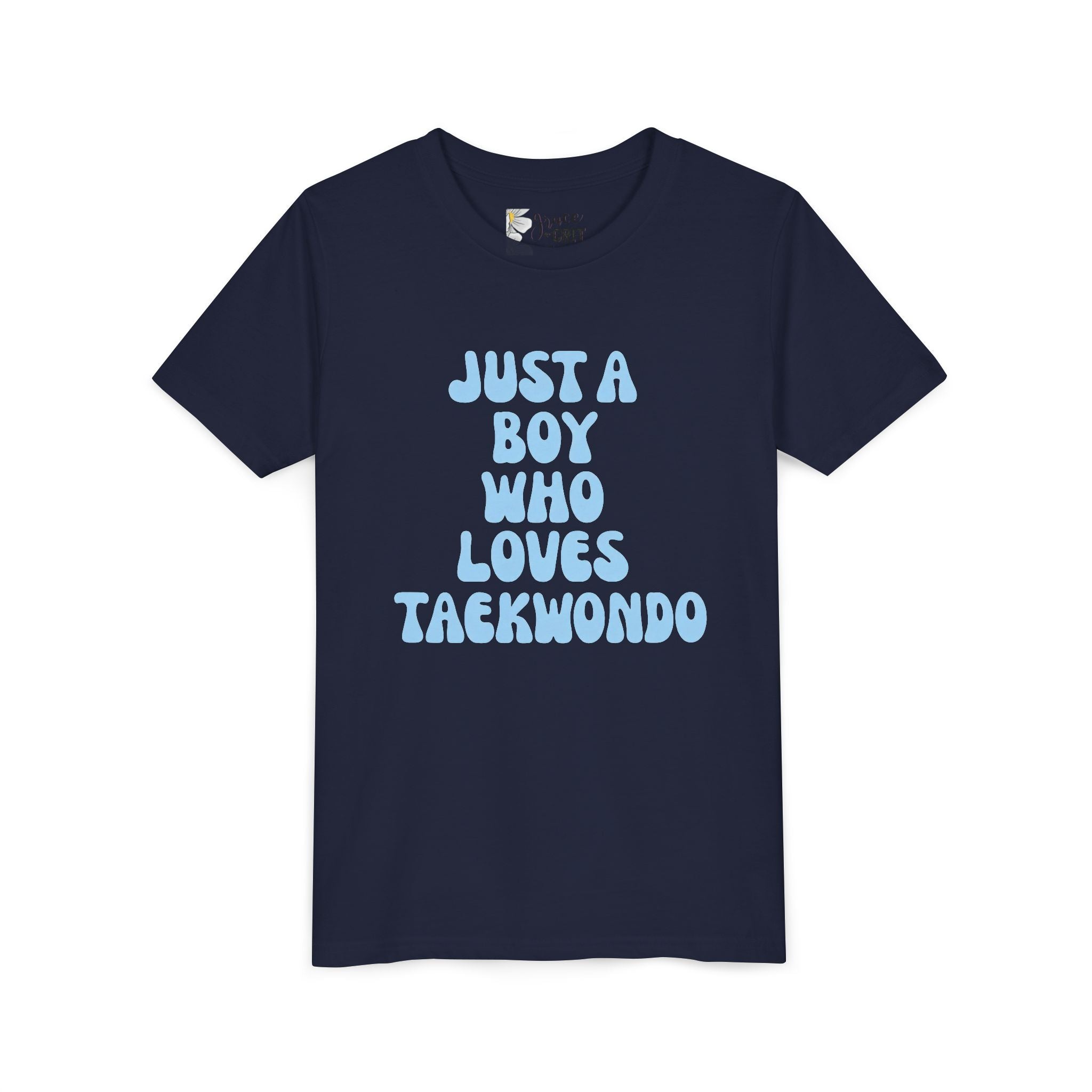 Youth Tee — "Just A Boy Who Loves Taekwondo" Martial Arts Shirt