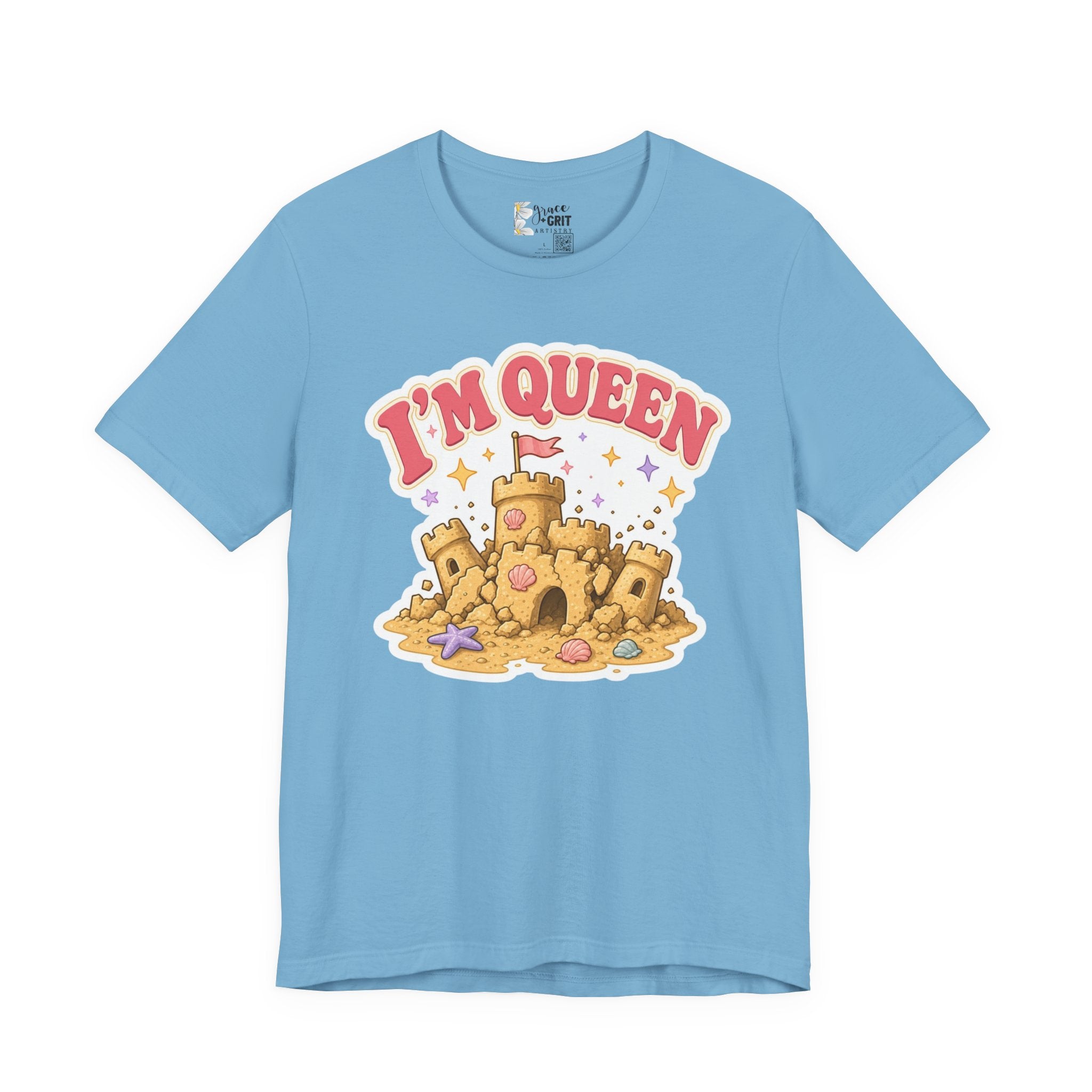 I'm Queen Sandcastle Tee | Cute Beach Princess Graphic Shirt