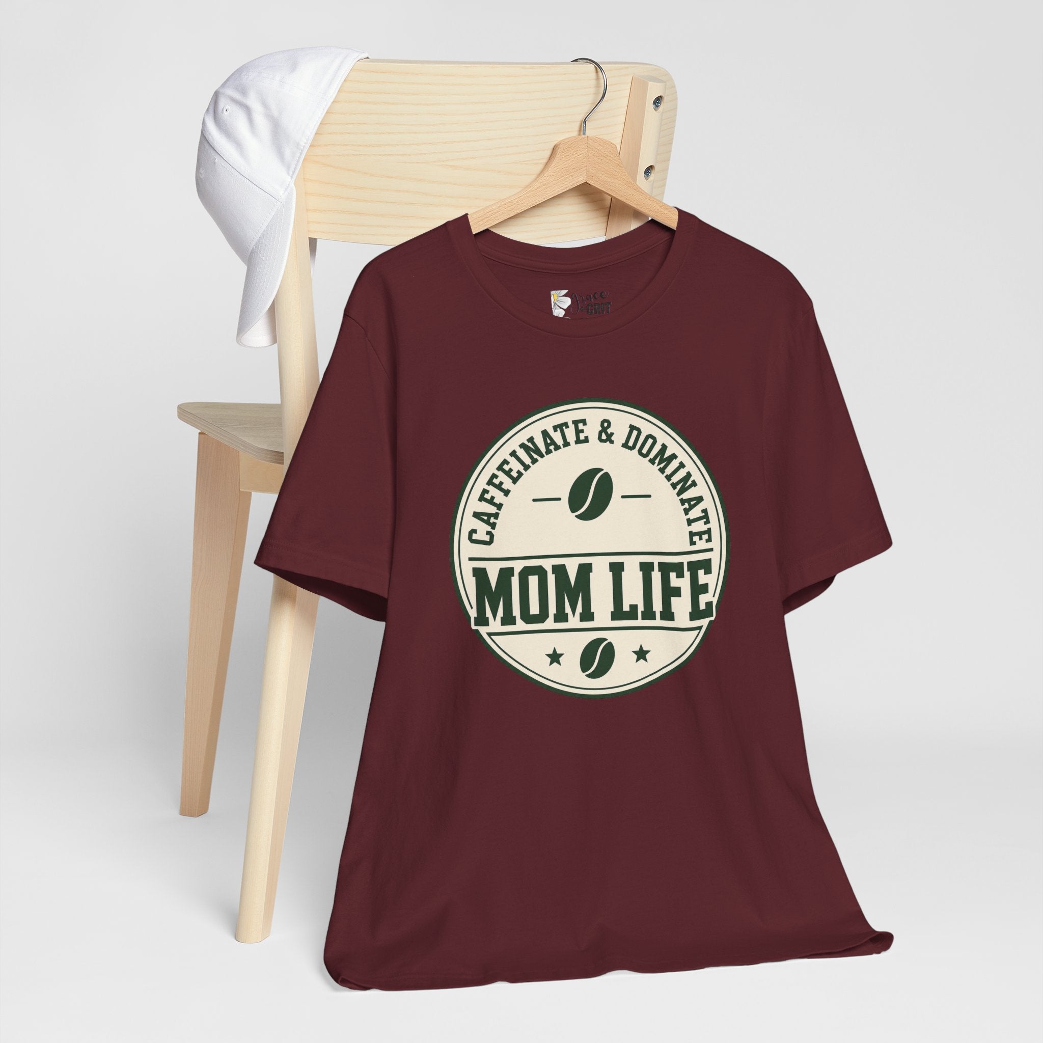Mom Life T‑Shirt – "Caffeinate & Dominate" Coffee Mom Tee