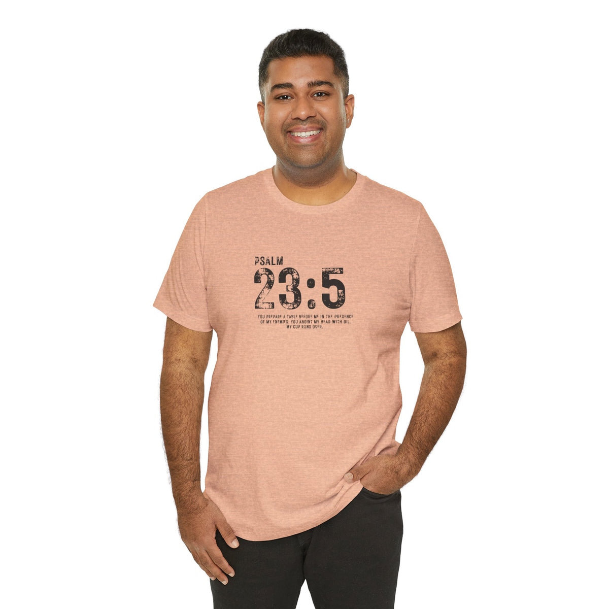 Psalm 23:5 T‑Shirt — Christian Inspirational Scripture Tee
