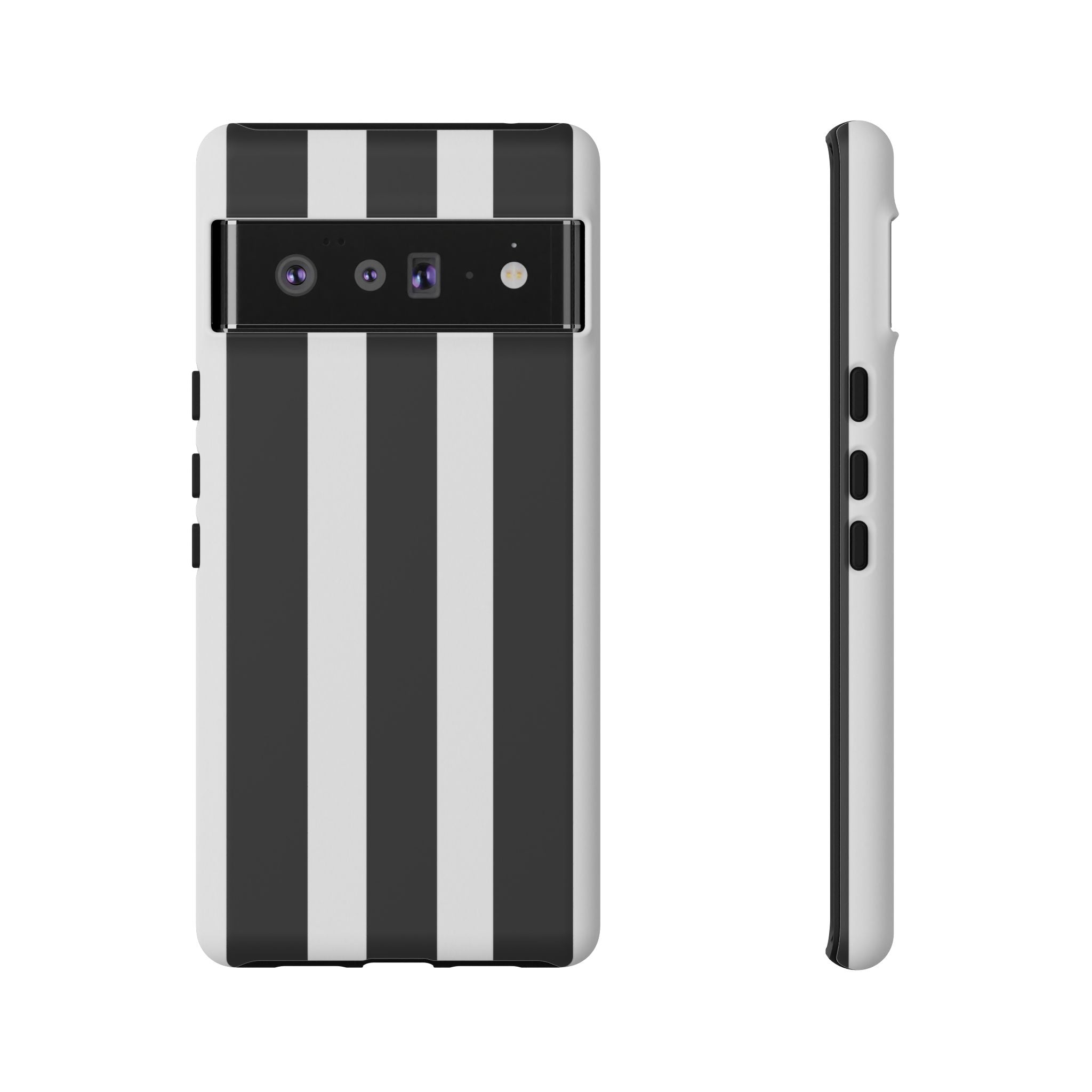 Black & White Vertical Stripe Phone Case — Tough Protective iPhone Cover