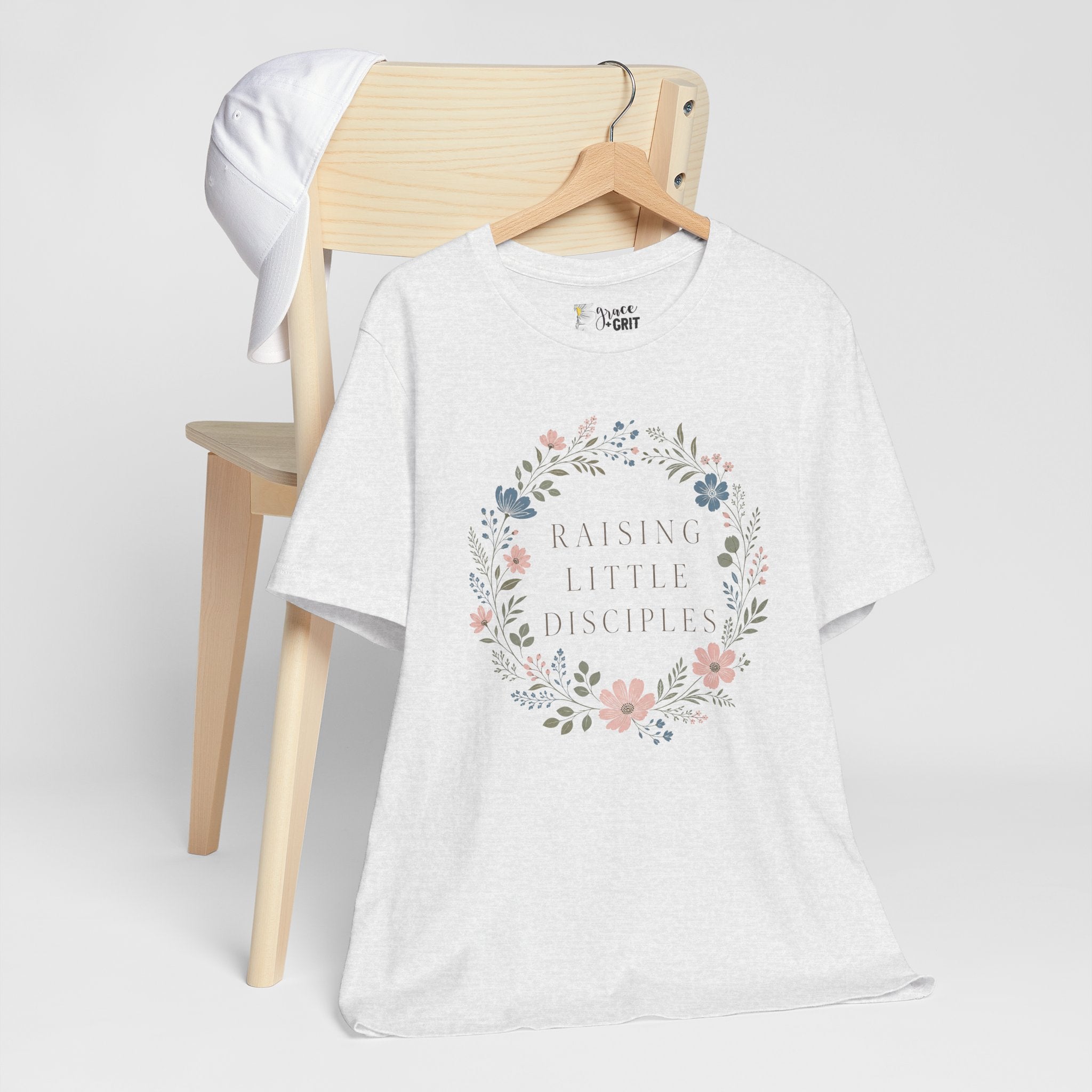 T-Shirt — "Raising Little Disciples" Floral Kids Ministry Tee