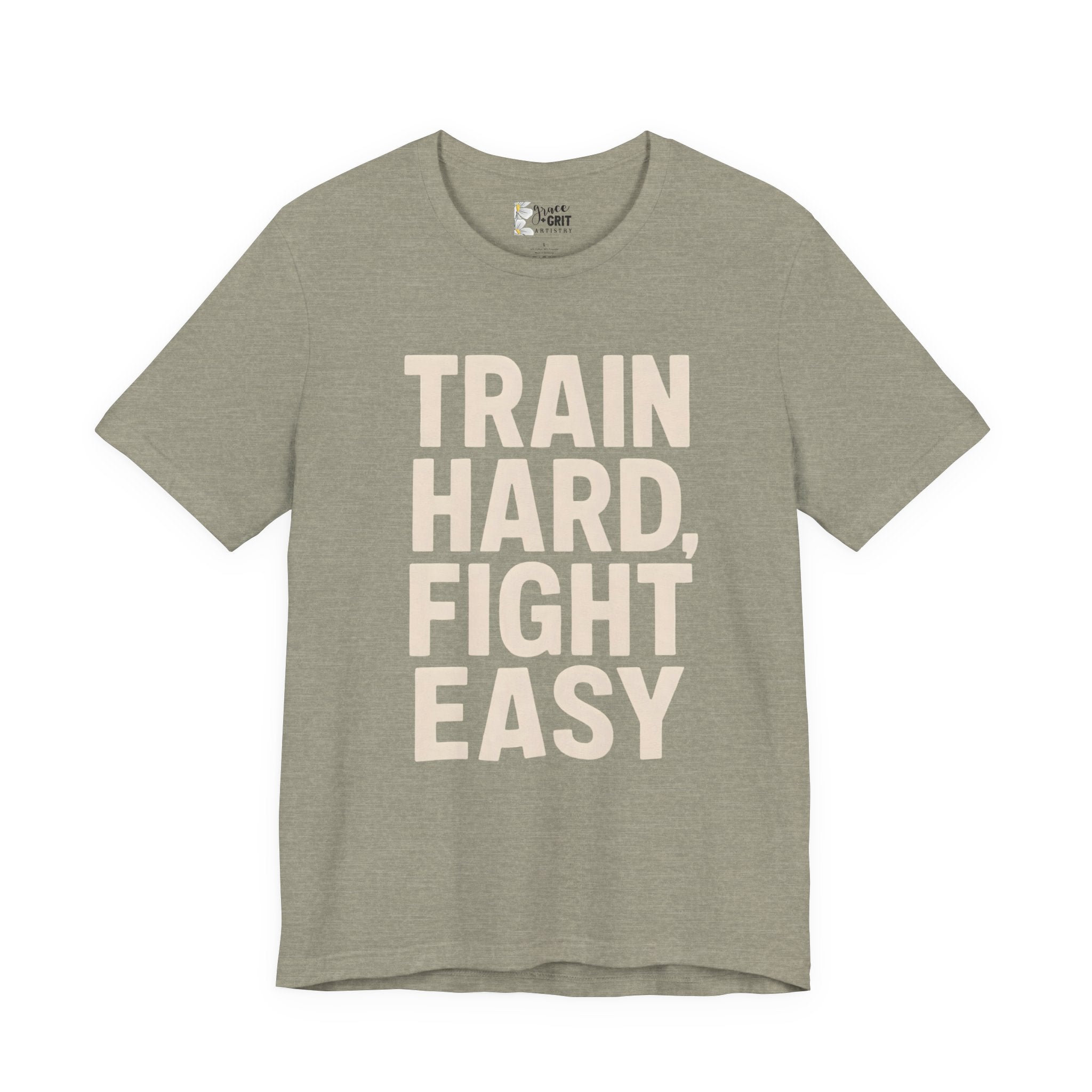Train Hard Fight Easy Tee | Motivational Gym Workout Shirt
