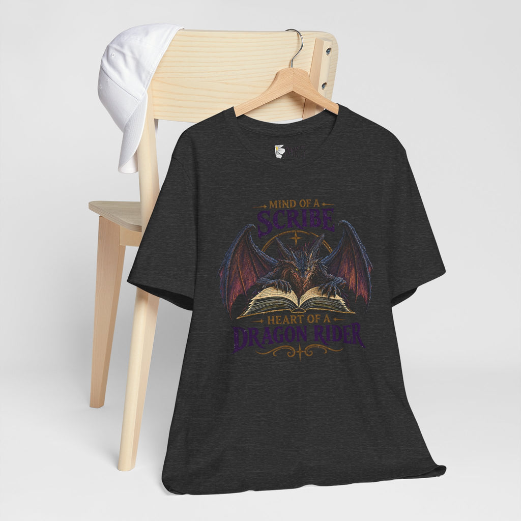 Scribe Dragon Rider T-Shirt — "Mind of a Scribe, Heart of a Dragon Rider" Fantasy Tee