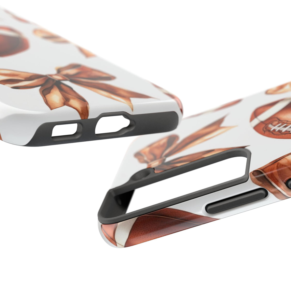 Tough Phone Case – Football & Bow Pattern
