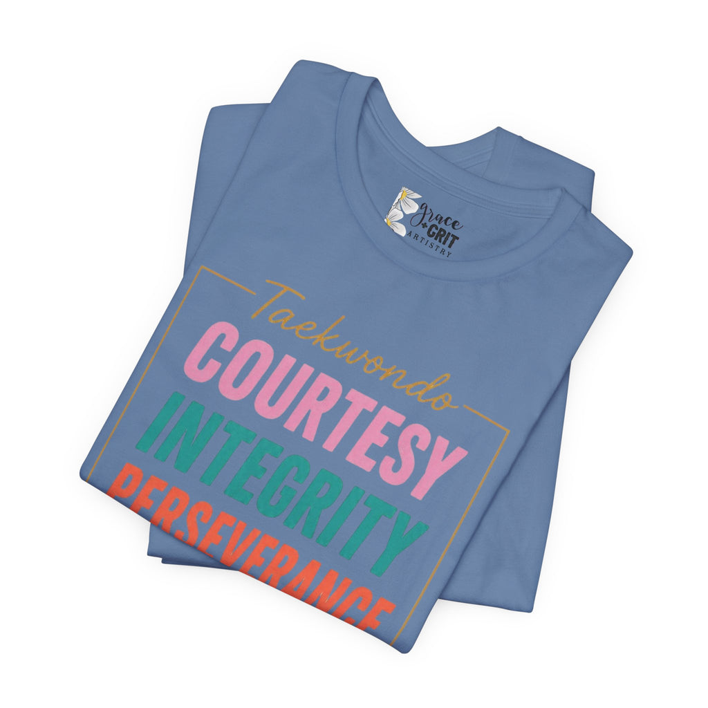 Taekwondo Values COURTESY INTEGRITY PERSEVERANCE tee | Martial Arts Principles T-Shirt