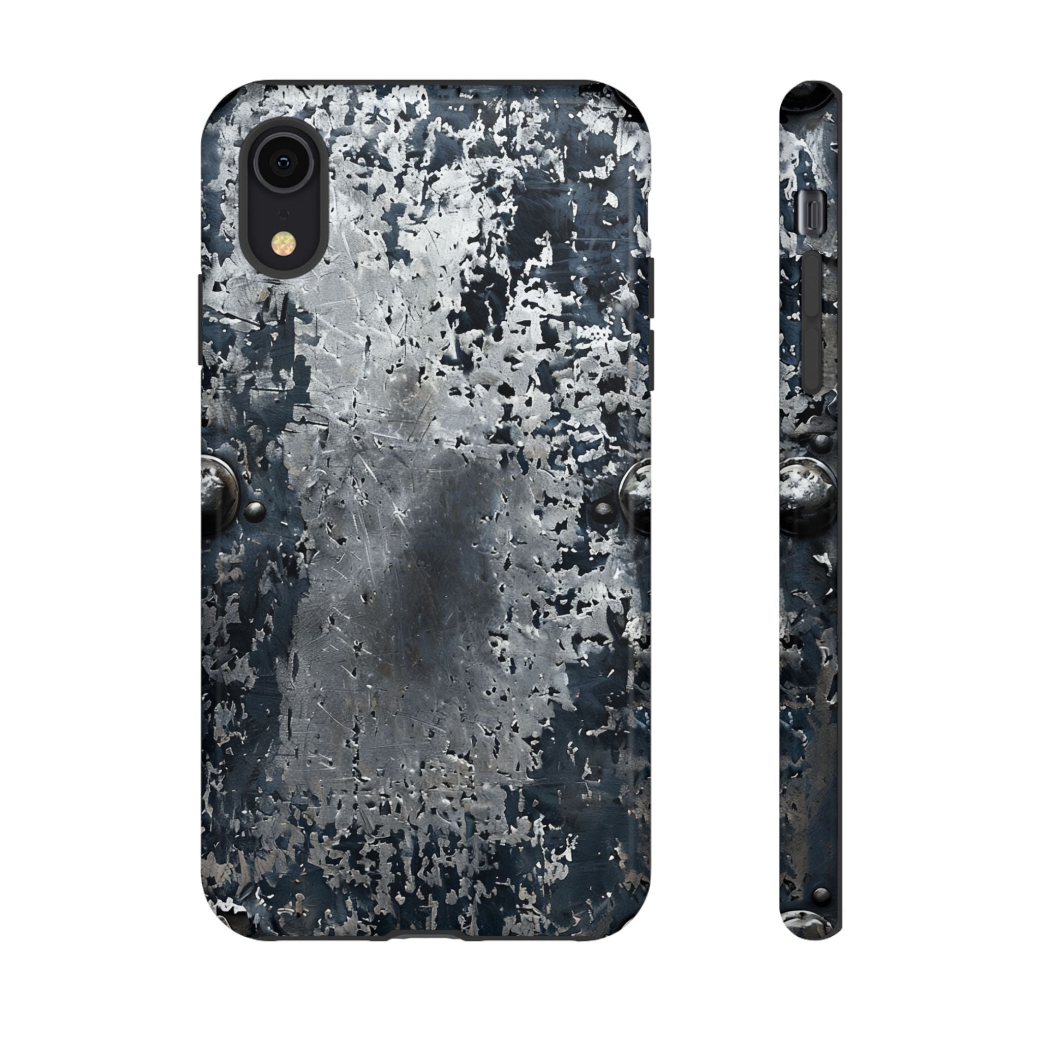 Rugged Rusted Metal Phone Case — Industrial Distressed Armor for iPhone