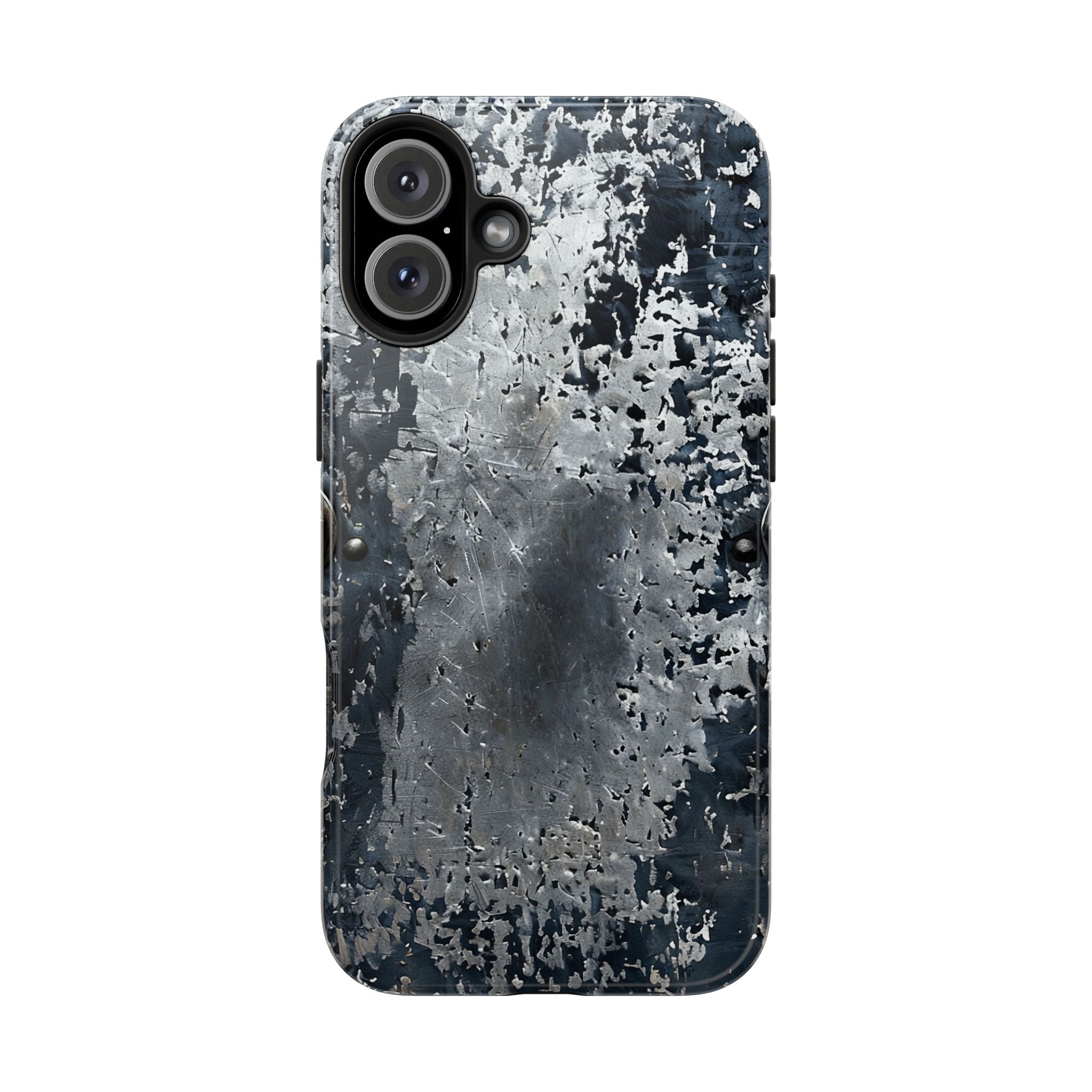 Rugged Distressed Metal Phone Case — Industrial Grunge iPhone Cover