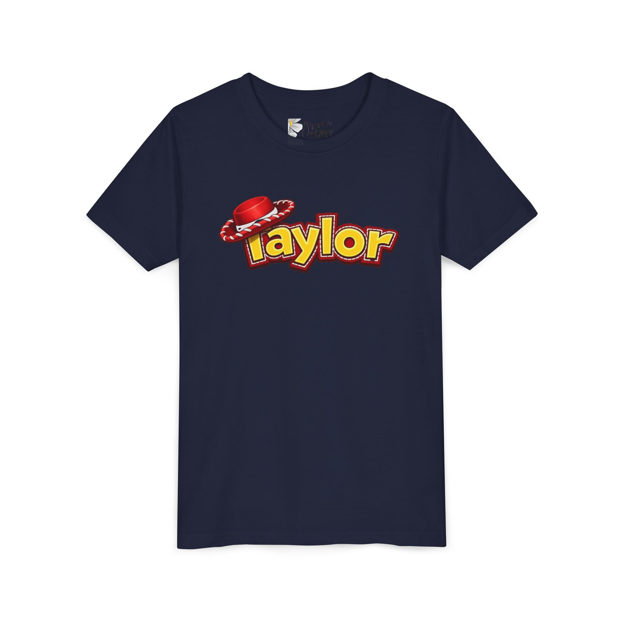 Taylor Kids Tee — Playful Name Shirt with Cowboy Hat Graphic