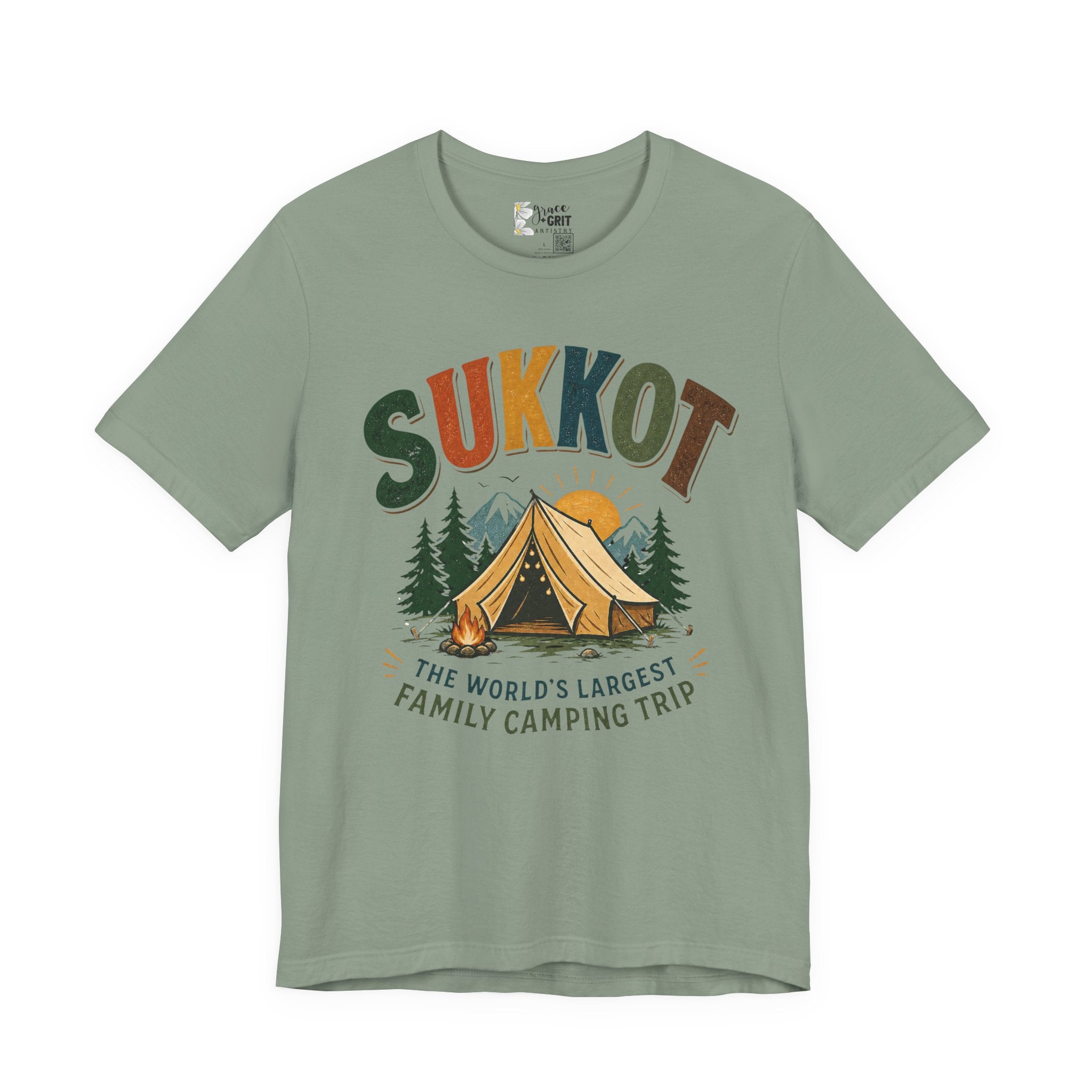 Sukkot Camping T-Shirt — "Sukkot: The World's Largest Family Camping Trip"