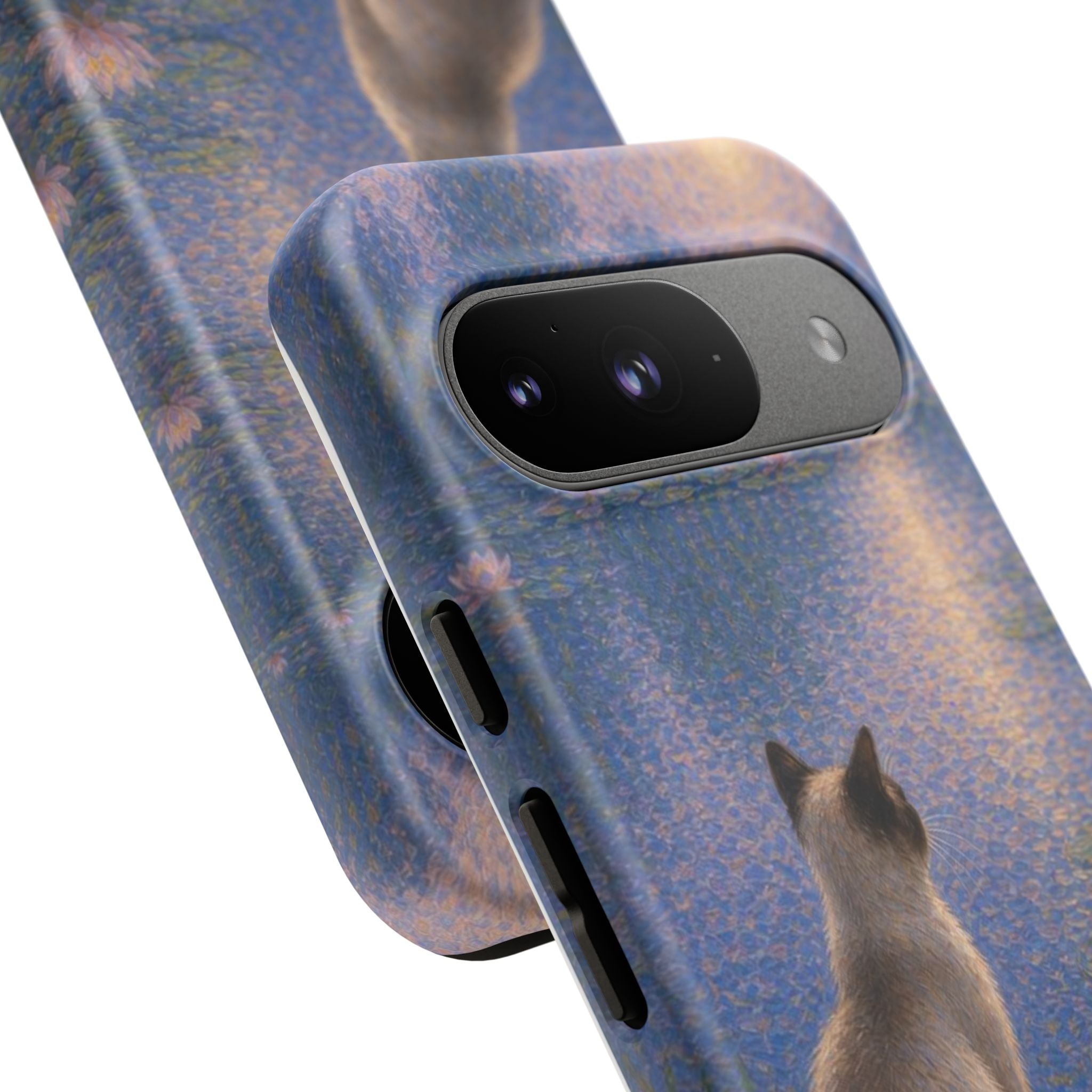 Cat Moonlight Phone Case — Serene Siamese by Lily Pond